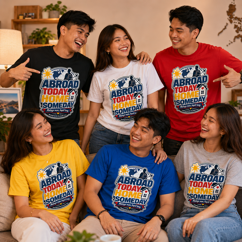 Abroad Today, Home Someday Tee — OFW Filipino Pride Shirt