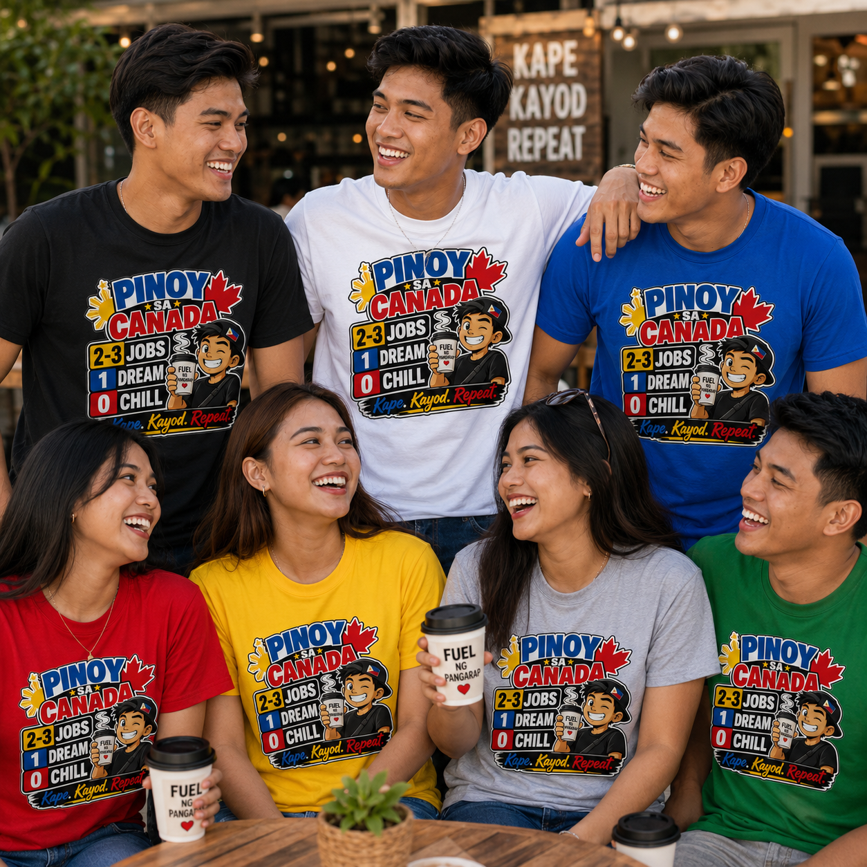 2-3 Jobs, 1 Dream, 0 Chill — Pinoy sa Canada Tee
