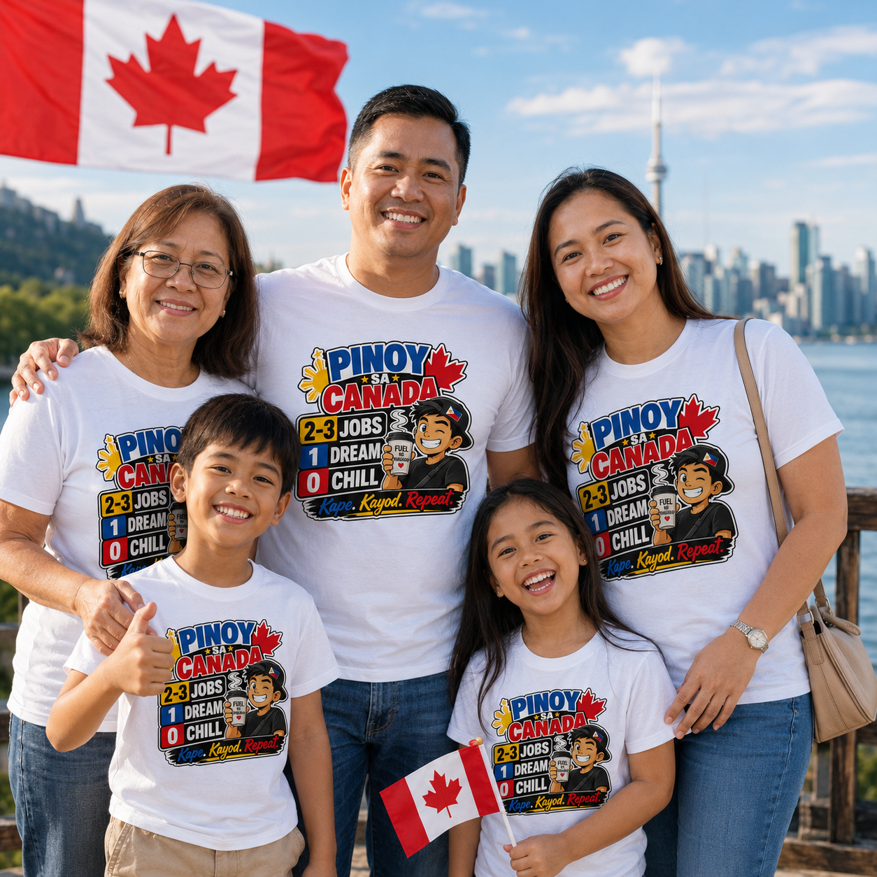 2-3 Jobs, 1 Dream, 0 Chill — Pinoy sa Canada Tee