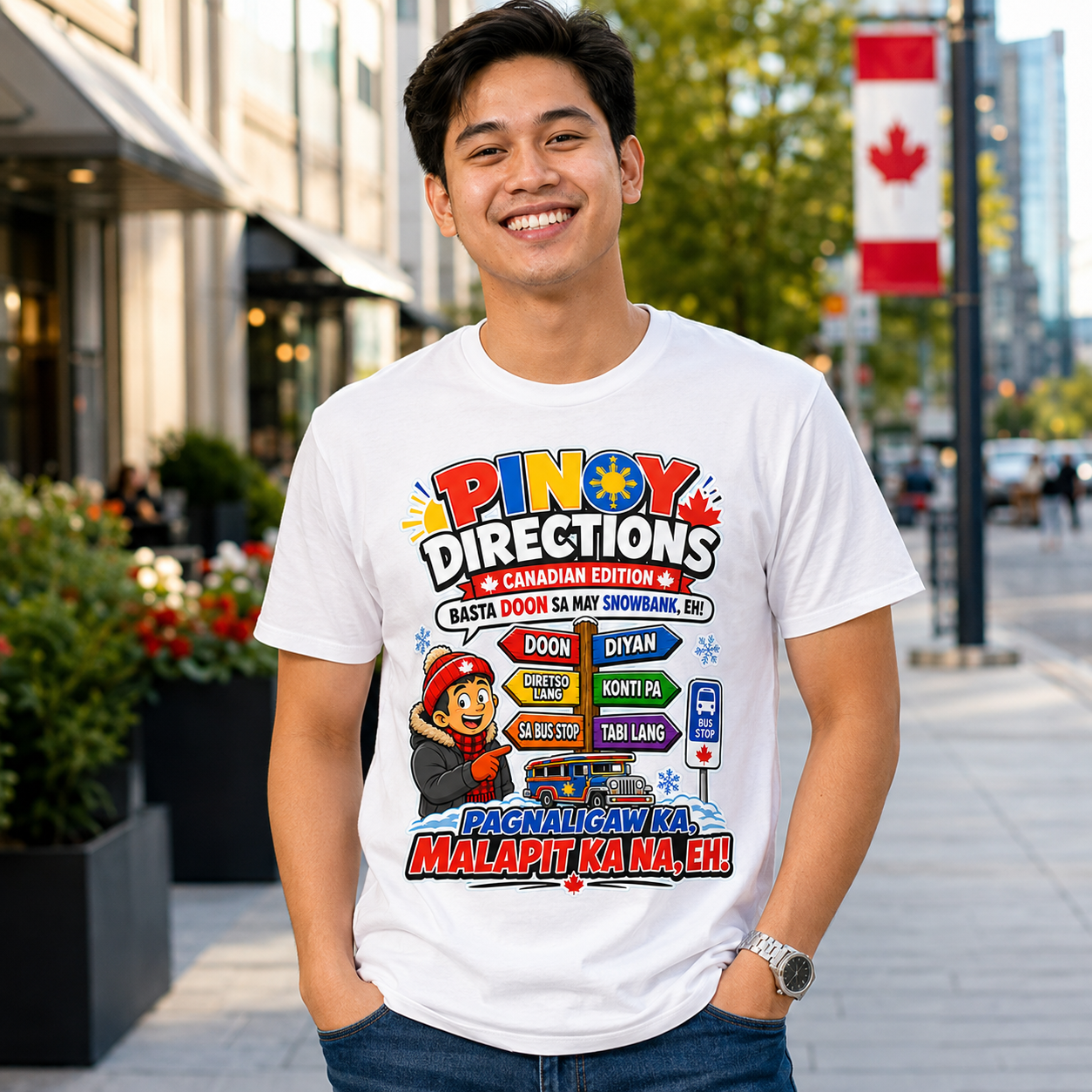 Pinoy Directions: Canadian Edition — Funny Filipino Tee