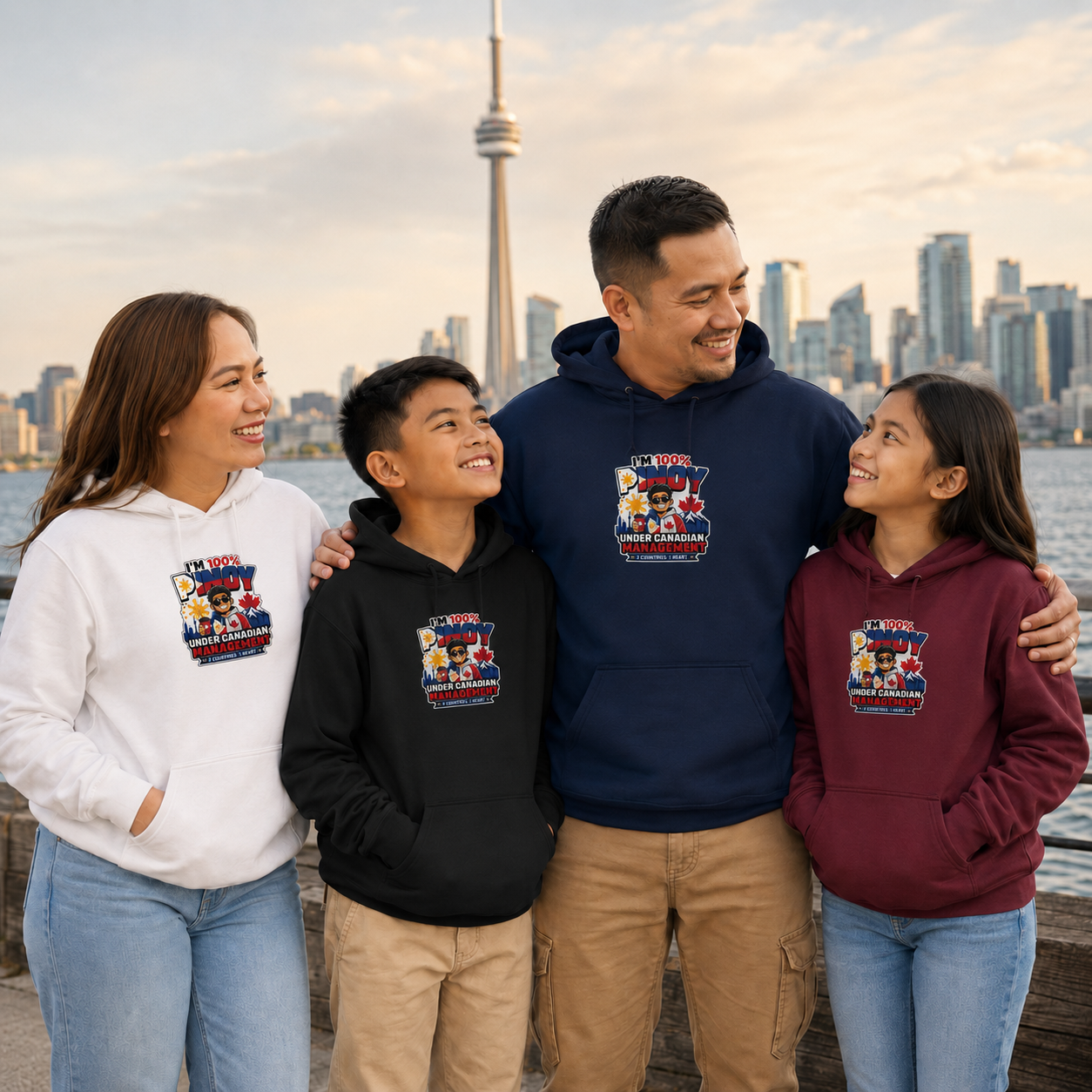 100% Pinoy, Under Canadian Management — Funny Filipino Hoodie