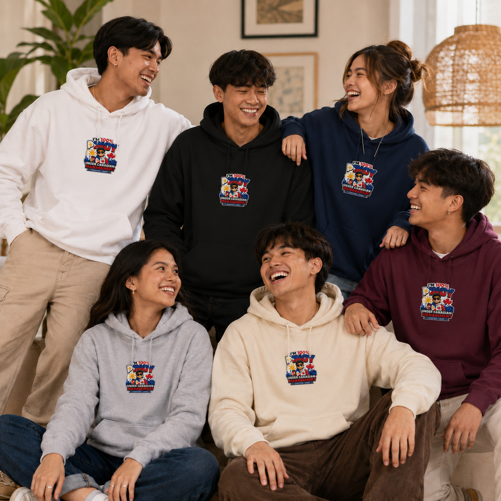 100% Pinoy, Under Canadian Management — Funny Filipino Hoodie