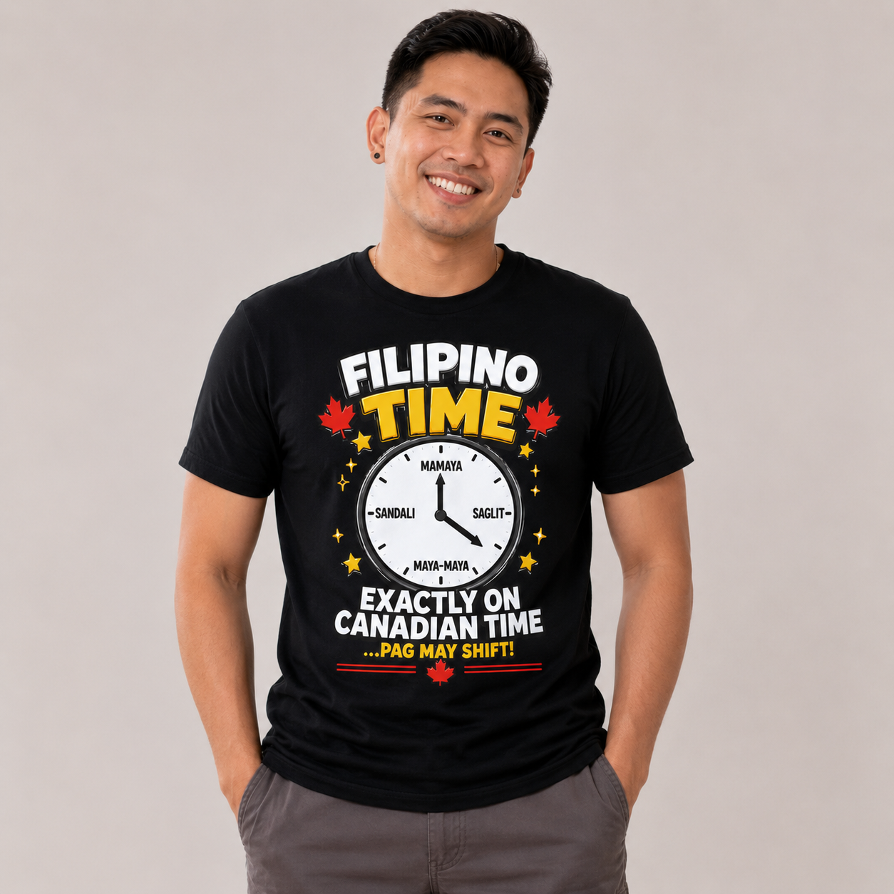 Filipino Time — Funny Pinoy Canadian Clock Tee