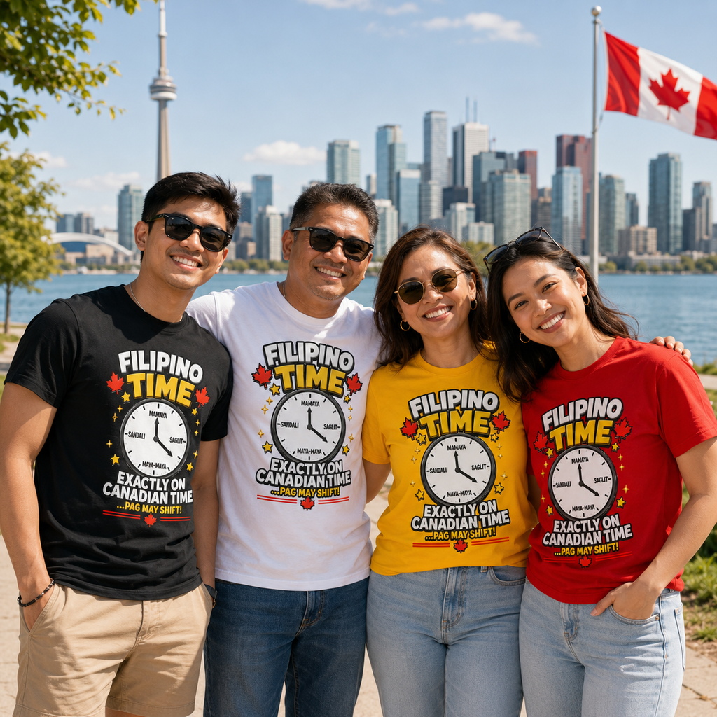 Filipino Time — Funny Pinoy Canadian Clock Tee