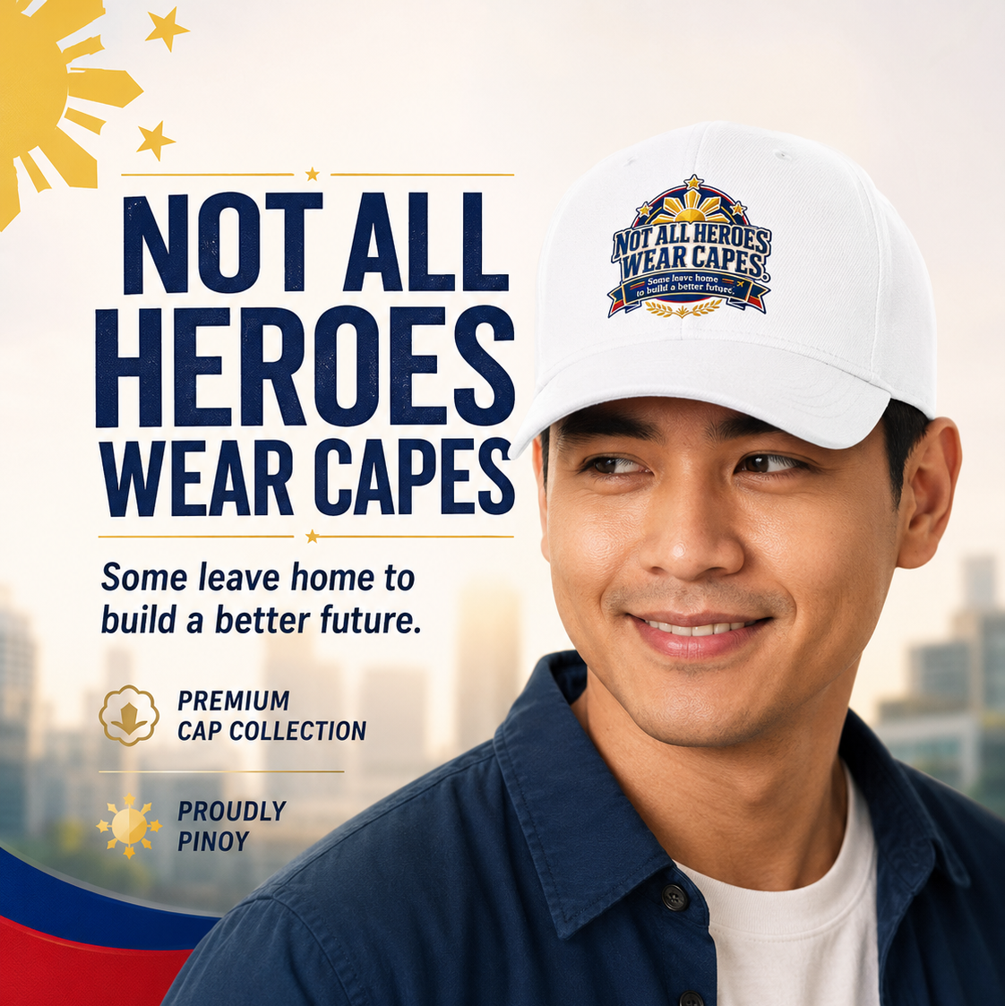 Not All Heroes Wear Capes — Embroidered OFW Dad Cap