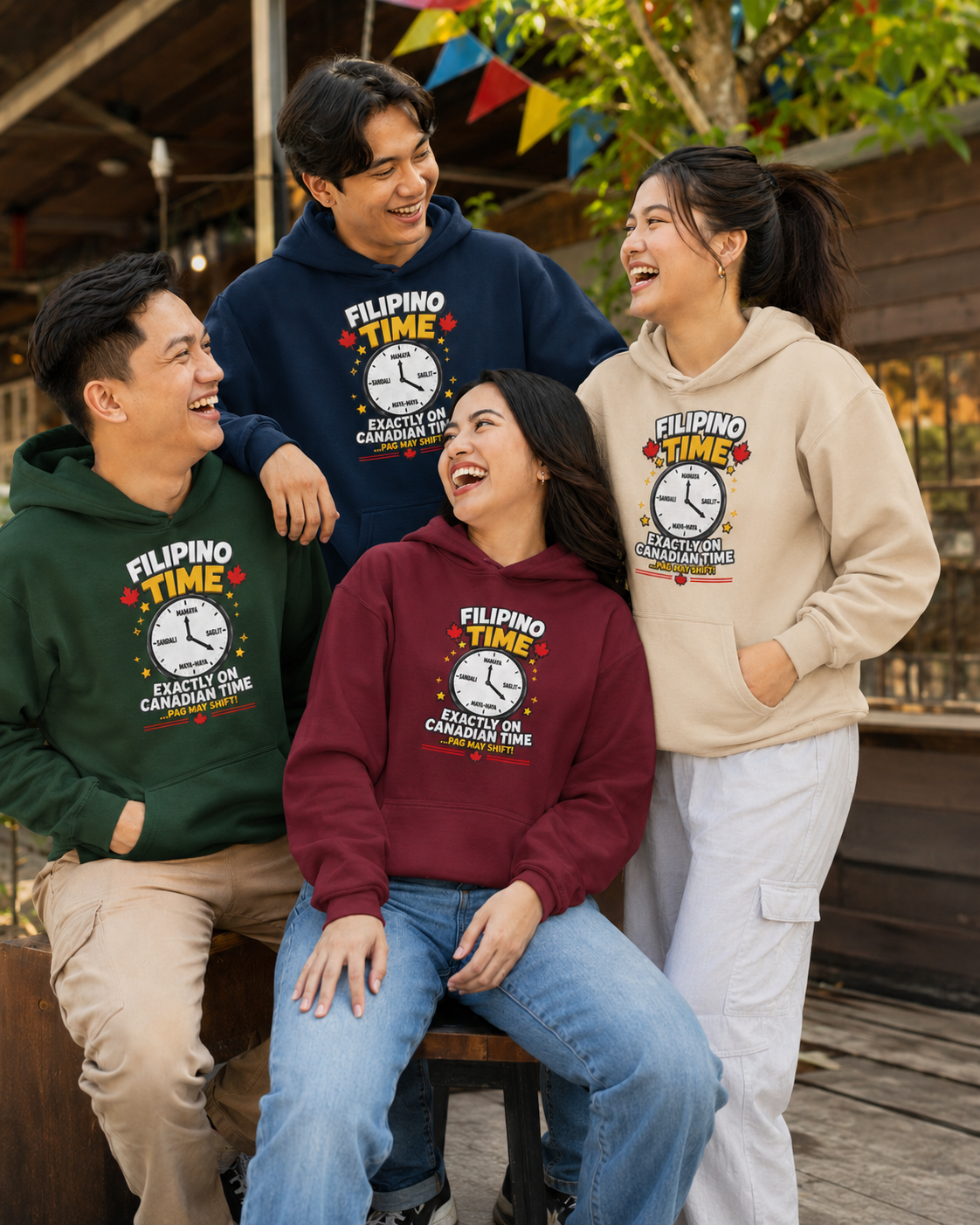 Filipino Time — Funny Pinoy Canadian Graphic Hoodie