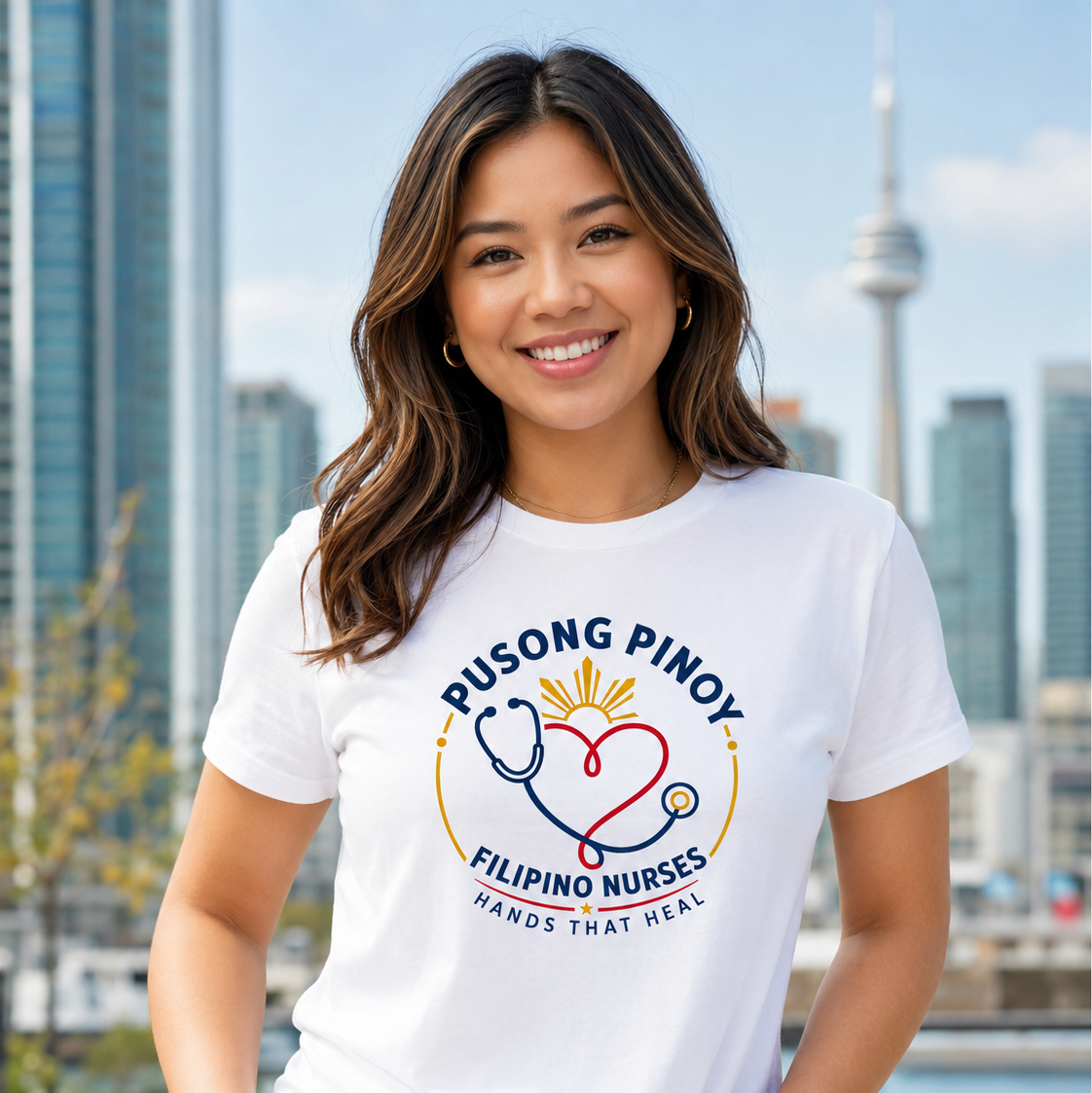 Pusong Pinoy, Hands That Heal — Filipino Nurse Pride Shirt