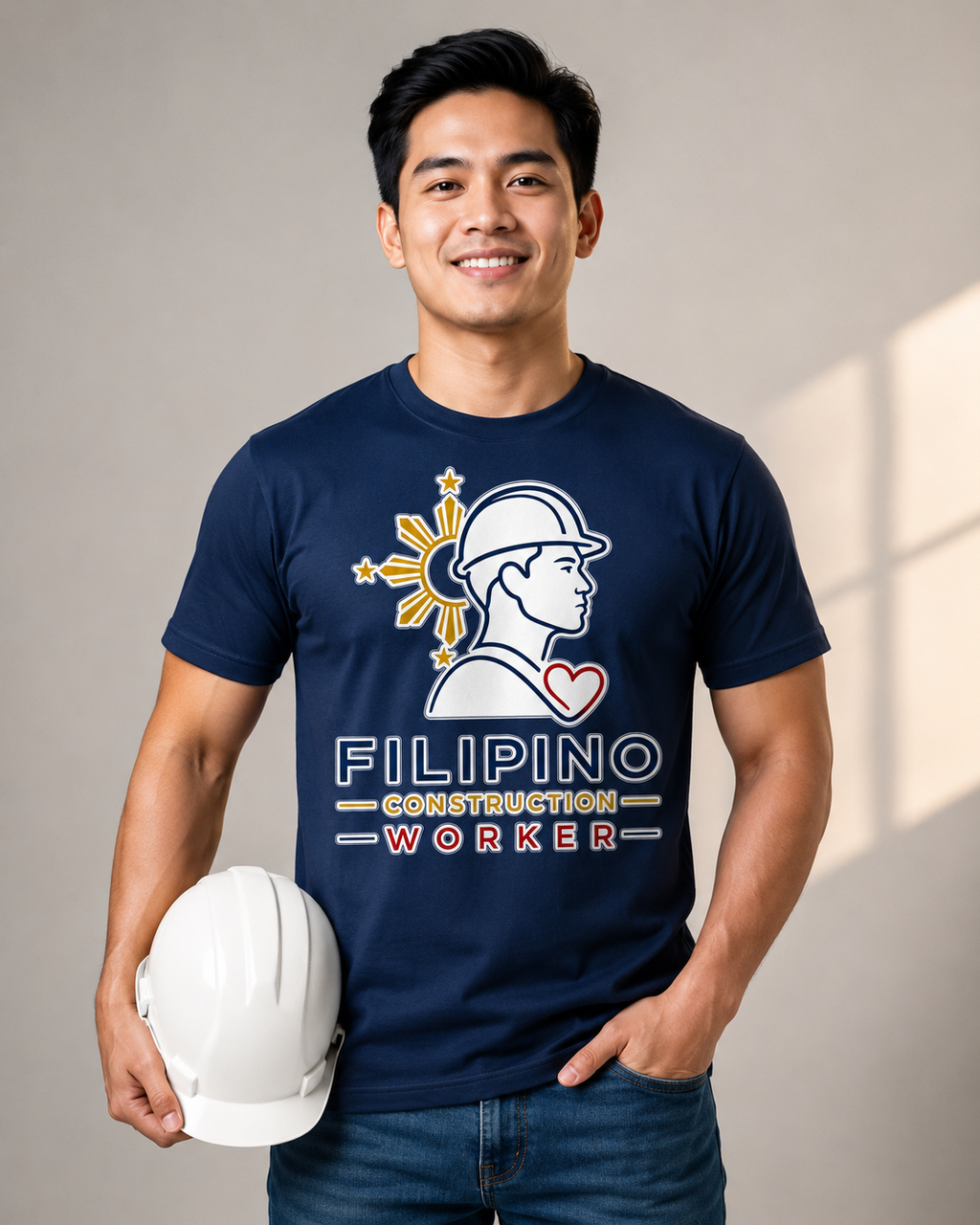 Kayod Para sa Pamilya — Filipino Construction Worker Pride Tee