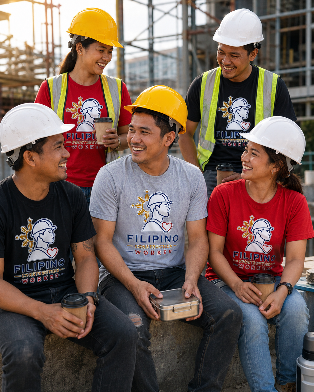 Kayod Para sa Pamilya — Filipino Construction Worker Pride Tee