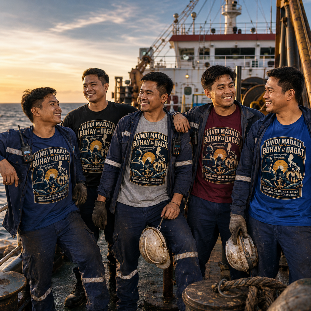 Hindi Madali ang Buhay sa Dagat — Filipino Seafarer Pride Tee