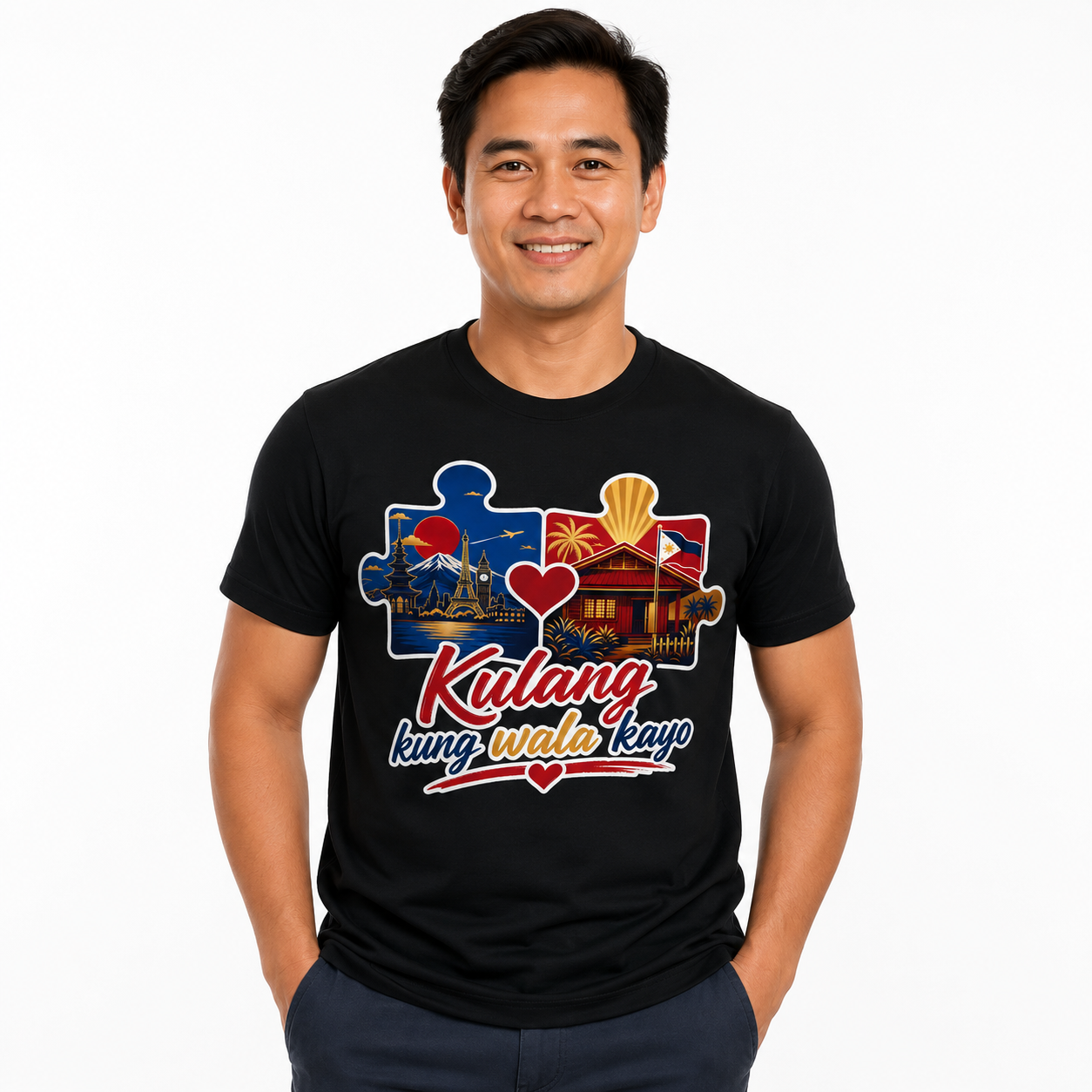 Kulang Kung Wala Kayo Tee — Filipino OFW Puzzle Heart T-Shirt