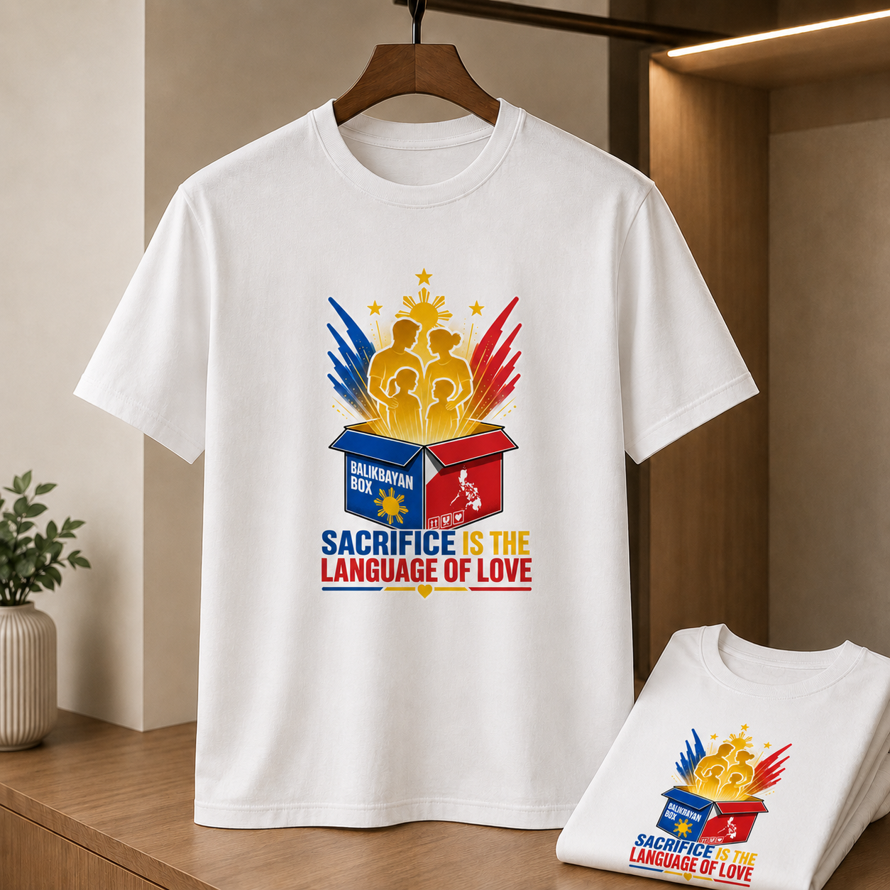 Sacrifice Is the Language of Love T-Shirt — Filipino OFW Balikbayan Box Tribute