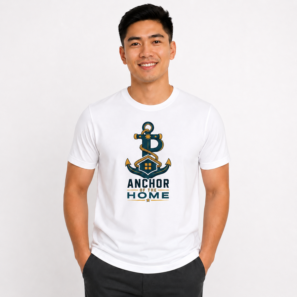 Anchor of the Home Filipino T-Shirt — Anchor, Rope & Home Design for OFWs, Dads & Seafarers