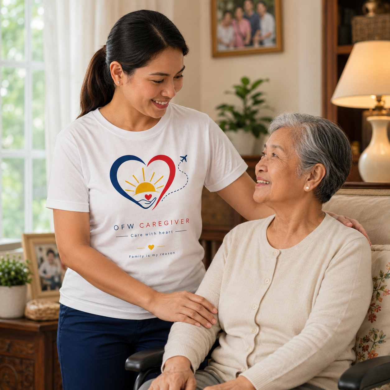 Family Is My Reason — Filipino OFW Caregiver Shirt
