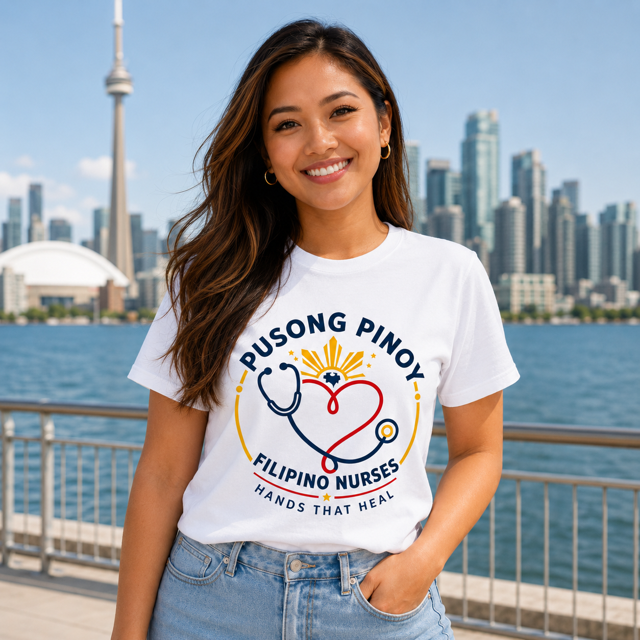 Pusong Pinoy, Hands That Heal — Filipino Nurse Pride Shirt