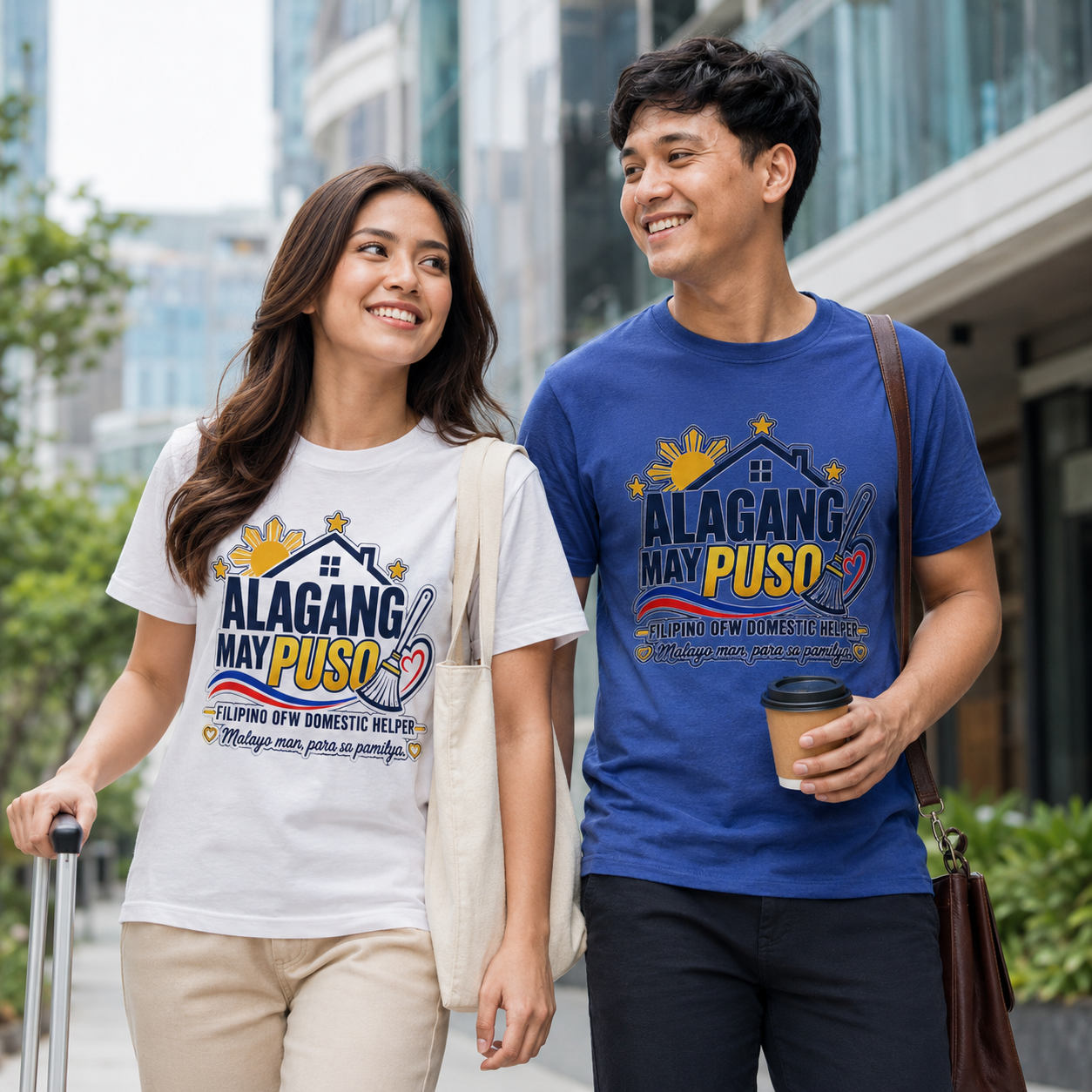 Alagang May Puso T-Shirt — Proud Pinoy OFW Domestic Helper Tee