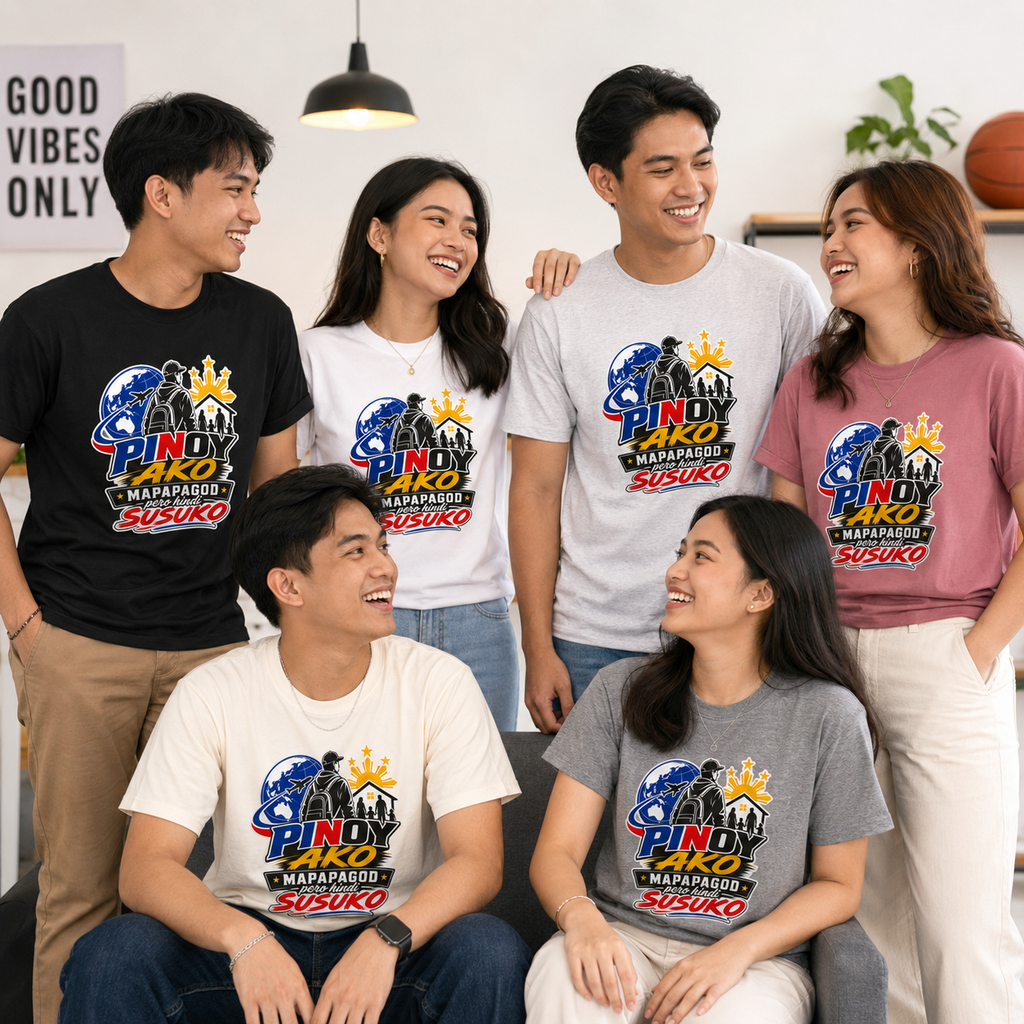 Pinoy Ako Mapapagod Pero Hindi Susuko T-Shirt — OFW Pride Globe Design