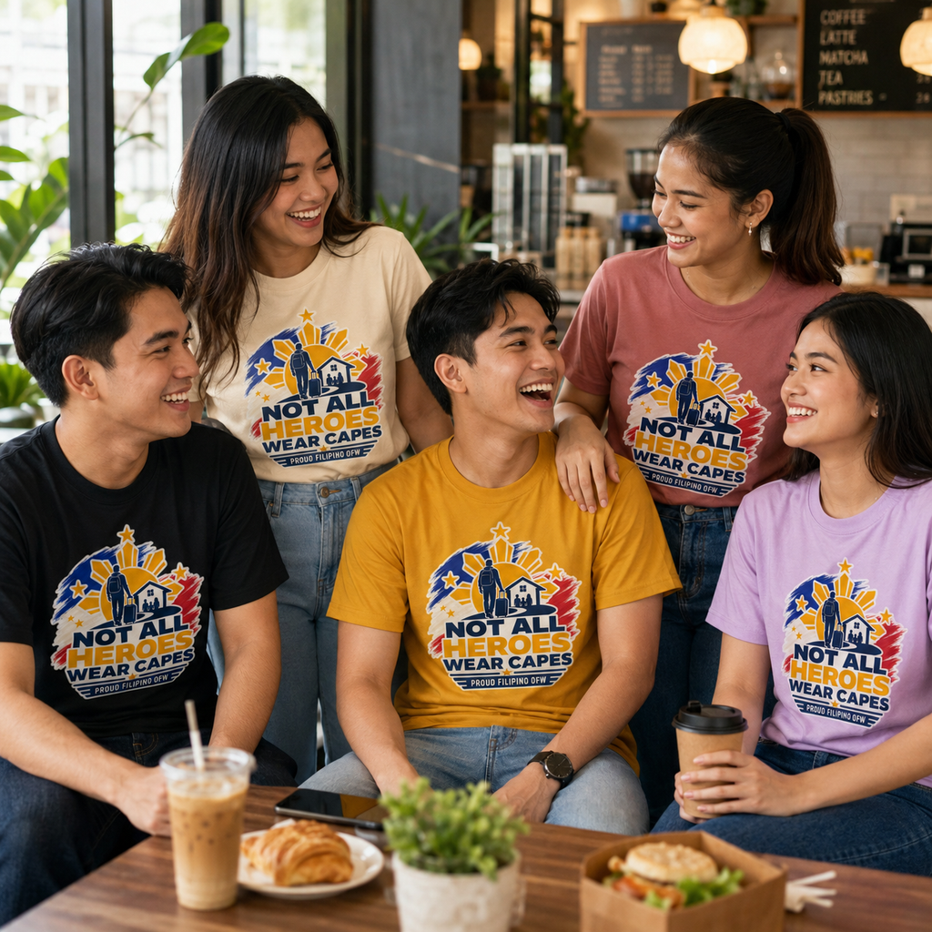 Not All Heroes Wear Capes Filipino OFW T-Shirt – Proud Pinoy Abroad Shirt