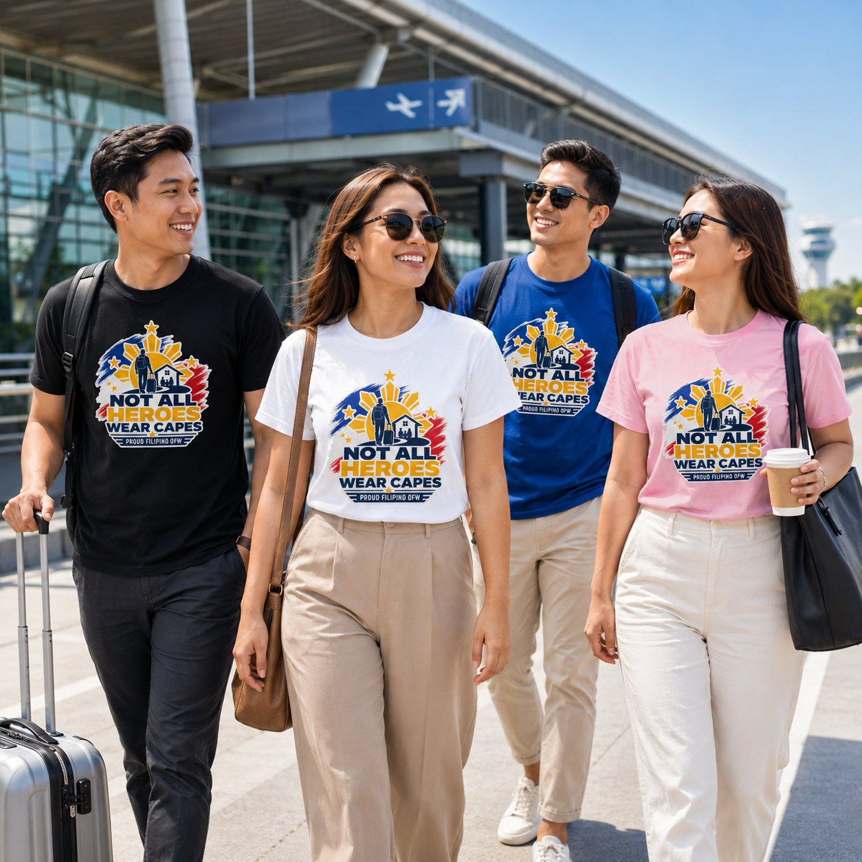 Not All Heroes Wear Capes Filipino OFW T-Shirt – Proud Pinoy Abroad Shirt