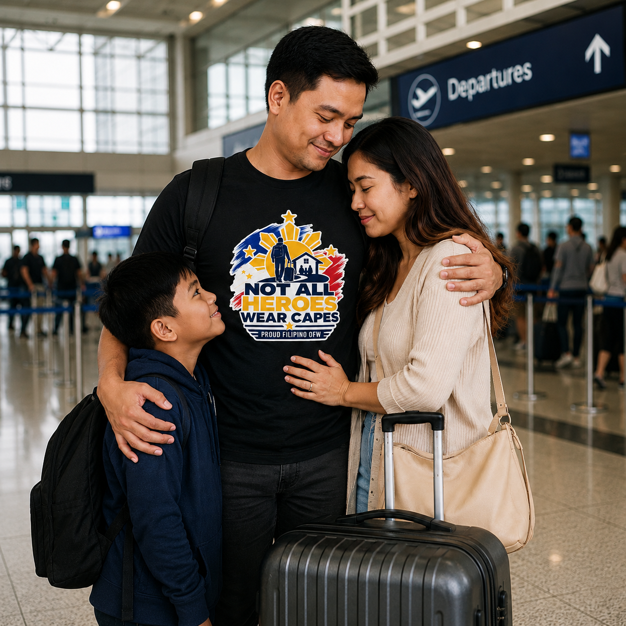 Not All Heroes Wear Capes Filipino OFW T-Shirt – Proud Pinoy Abroad Shirt