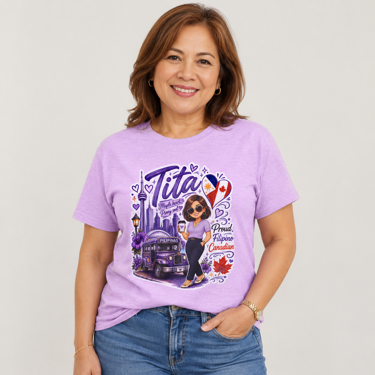 Tita Proud Filipino Canadian T-Shirt – Maple Heart Pinoy Soul Tee