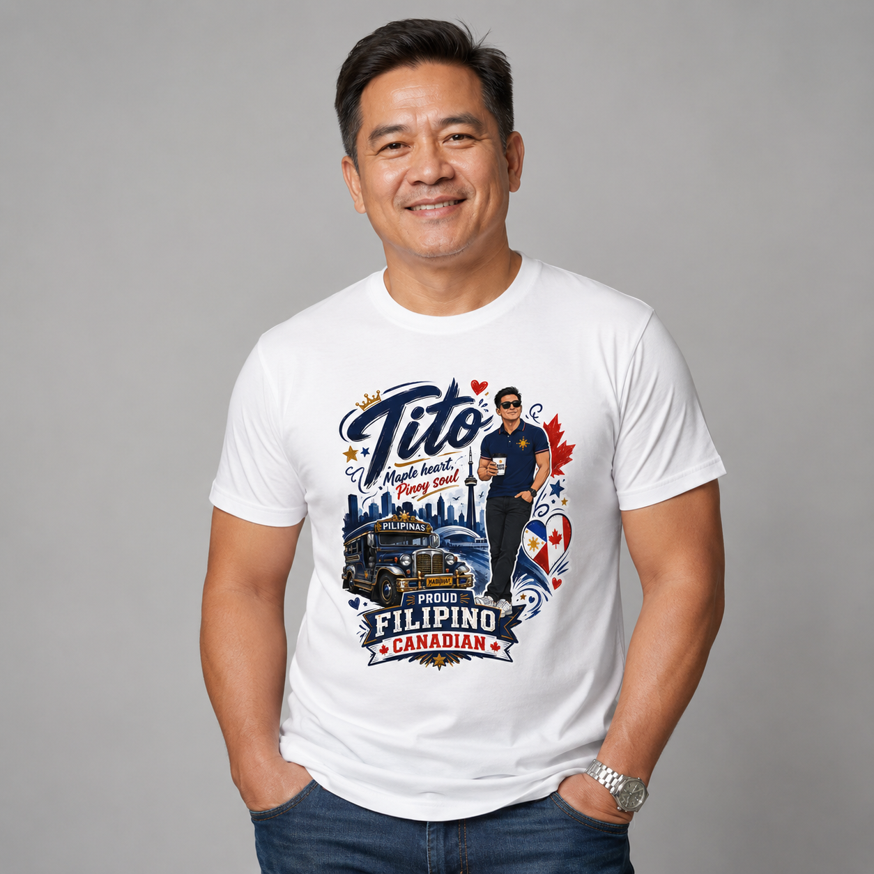Tito Proud Filipino Canadian T-Shirt – Maple Heart Pinoy Soul Tee