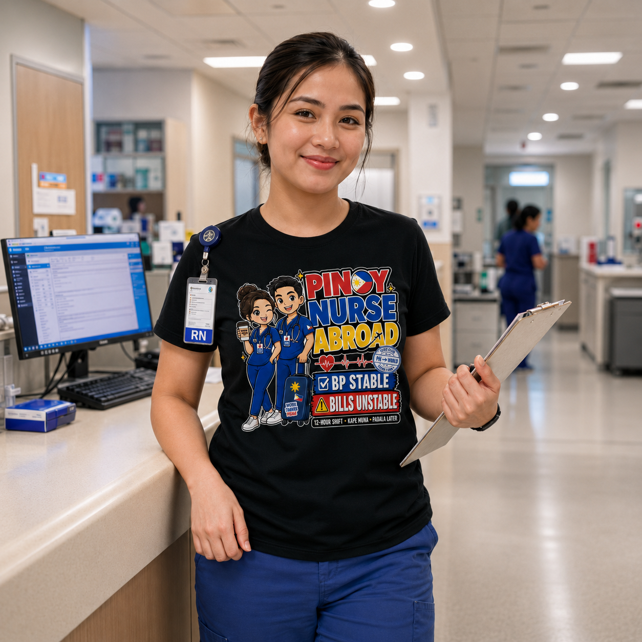 BP Stable, Bills Unstable — Funny Filipino Nurse Shirt