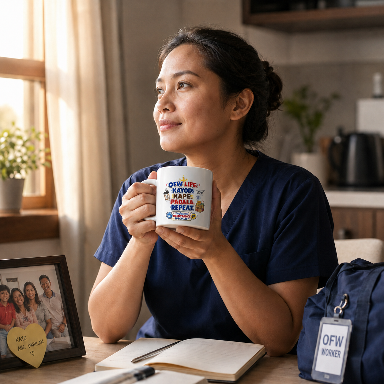OFW Life — Kayod. Kape. Padala. Repeat. Ceramic Mug