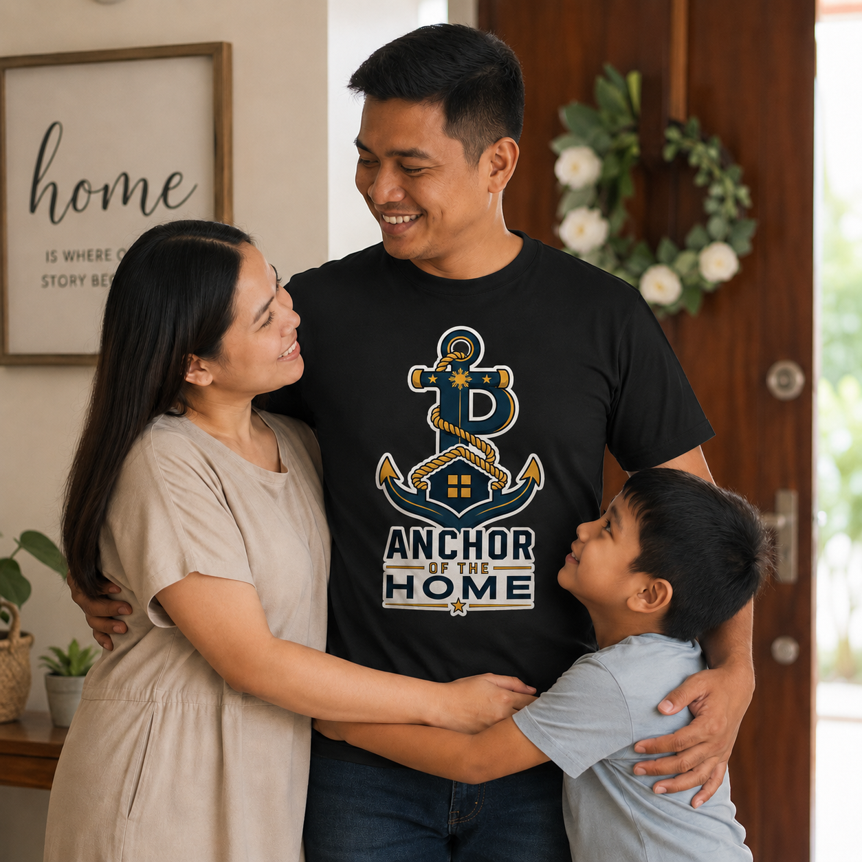 Anchor of the Home Filipino T-Shirt — Anchor, Rope & Home Design for OFWs, Dads & Seafarers