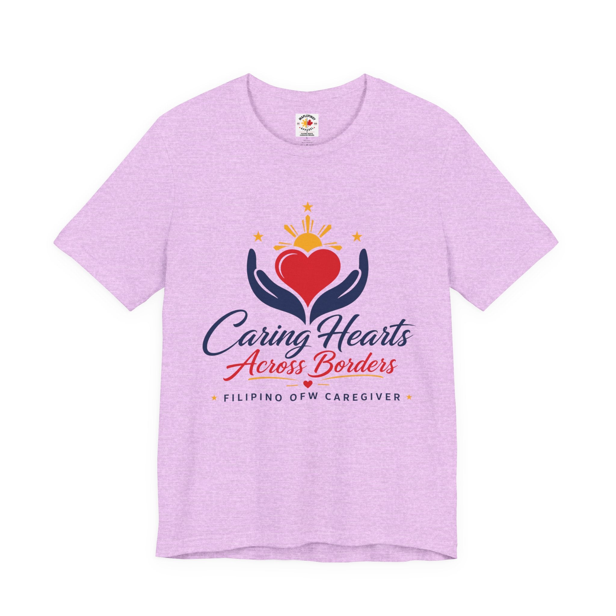 Caring Hearts Across Borders Filipino OFW Caregiver T-Shirt