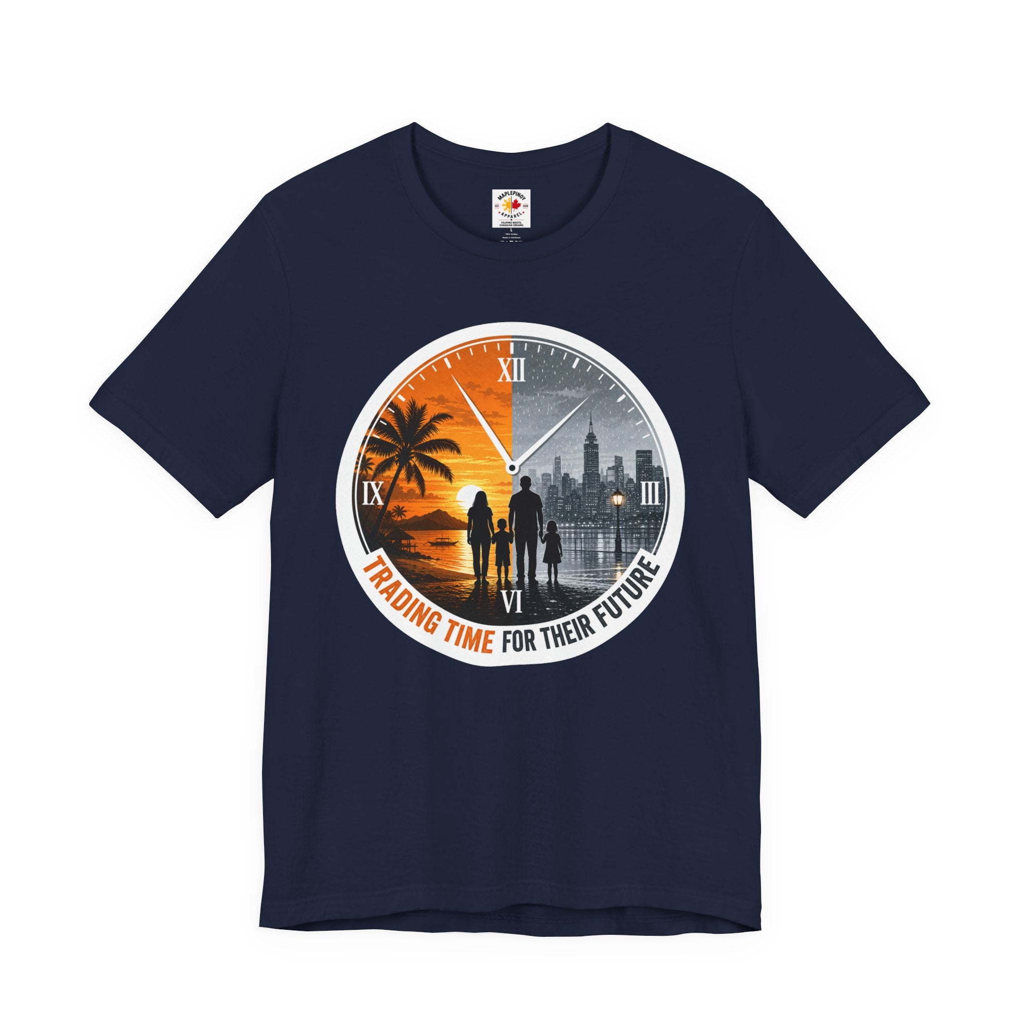 Trading Time for Their Future Filipino OFW T-Shirt — Pinoy Caregiver Tribute