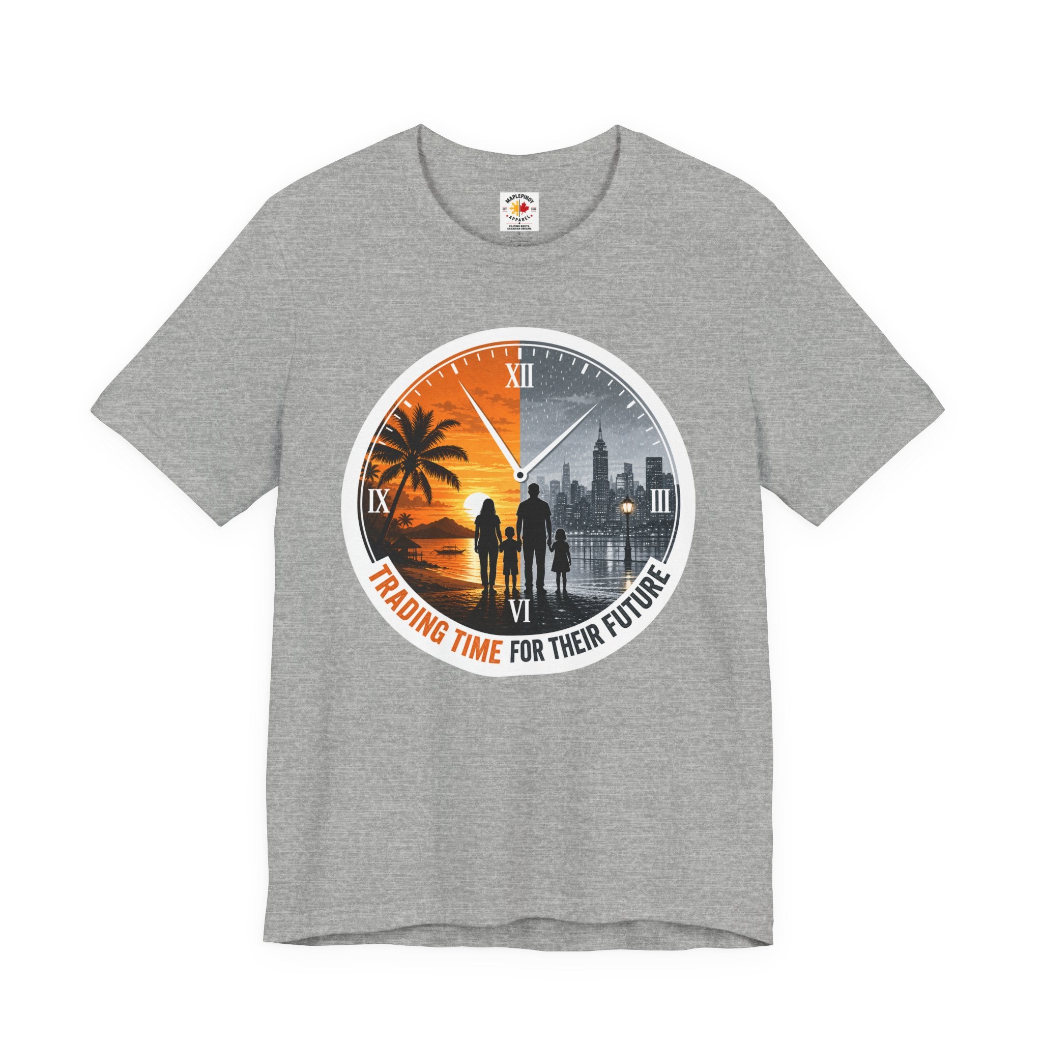 Trading Time for Their Future Filipino OFW T-Shirt — Pinoy Caregiver Tribute
