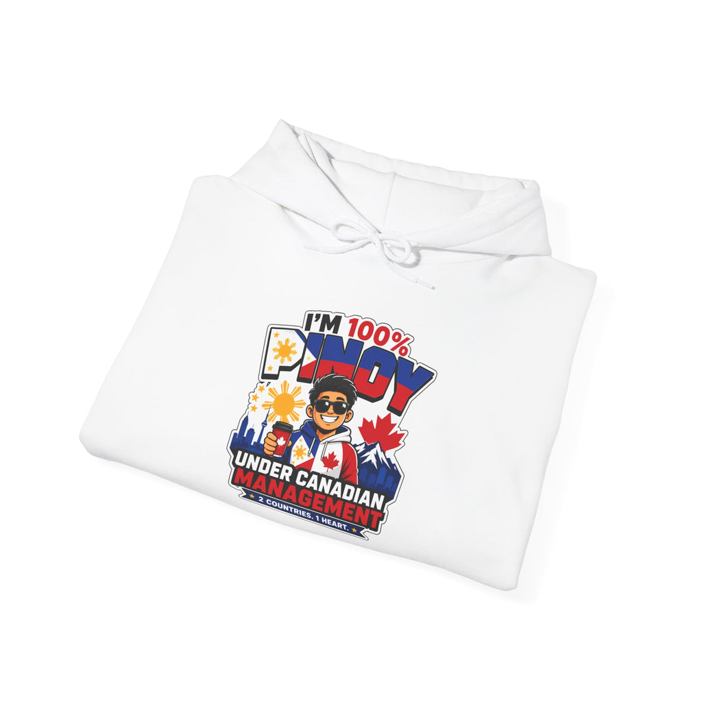100% Pinoy, Under Canadian Management — Funny Filipino Hoodie