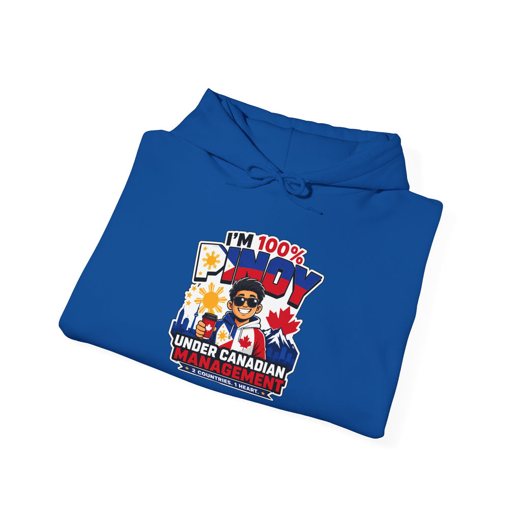 100% Pinoy, Under Canadian Management — Funny Filipino Hoodie