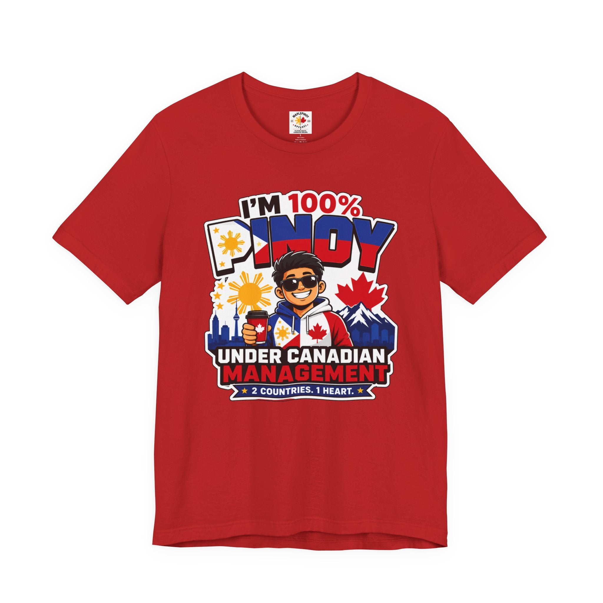 100% Pinoy, Under Canadian Management — Funny Filipino Canadian Tee