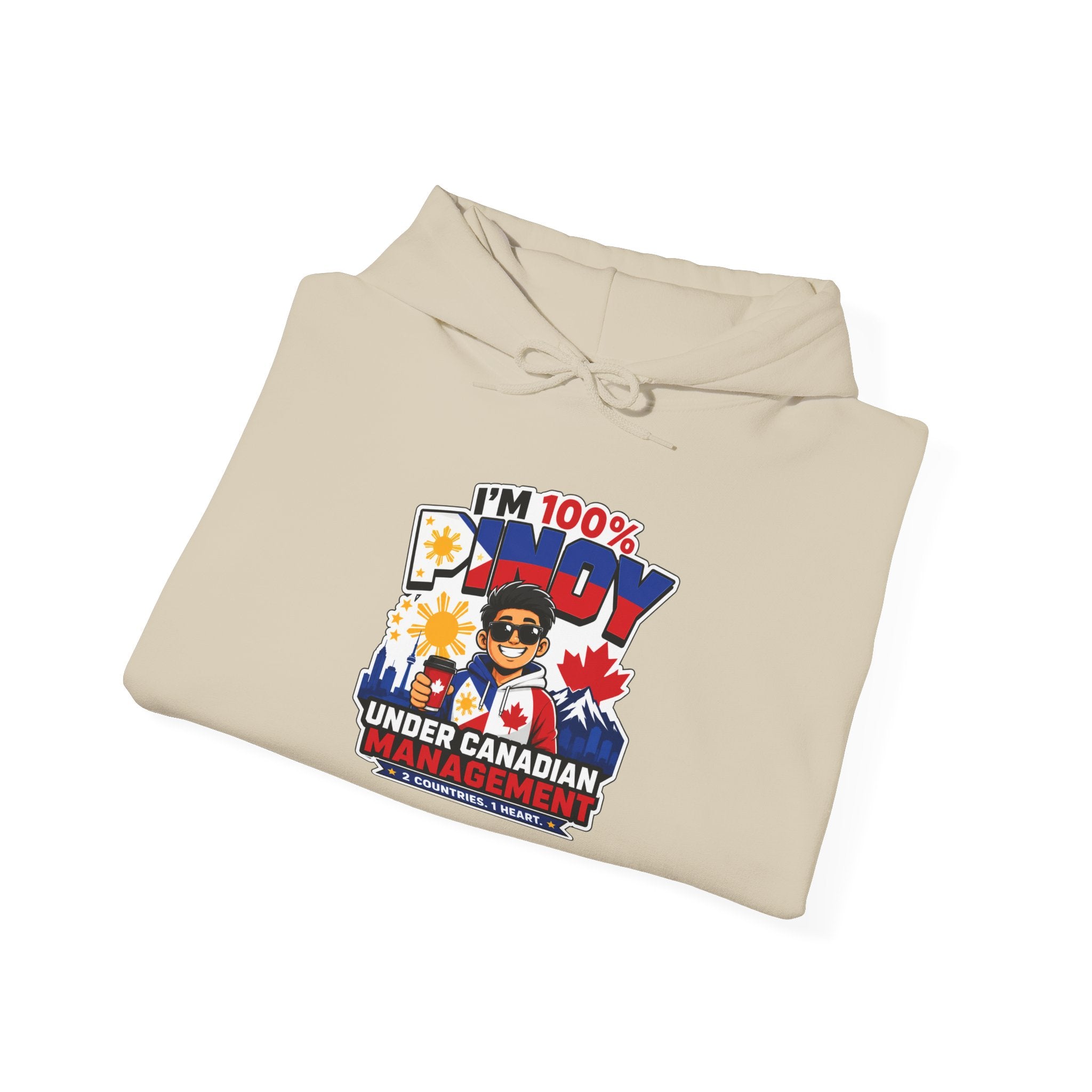 100% Pinoy, Under Canadian Management — Funny Filipino Hoodie