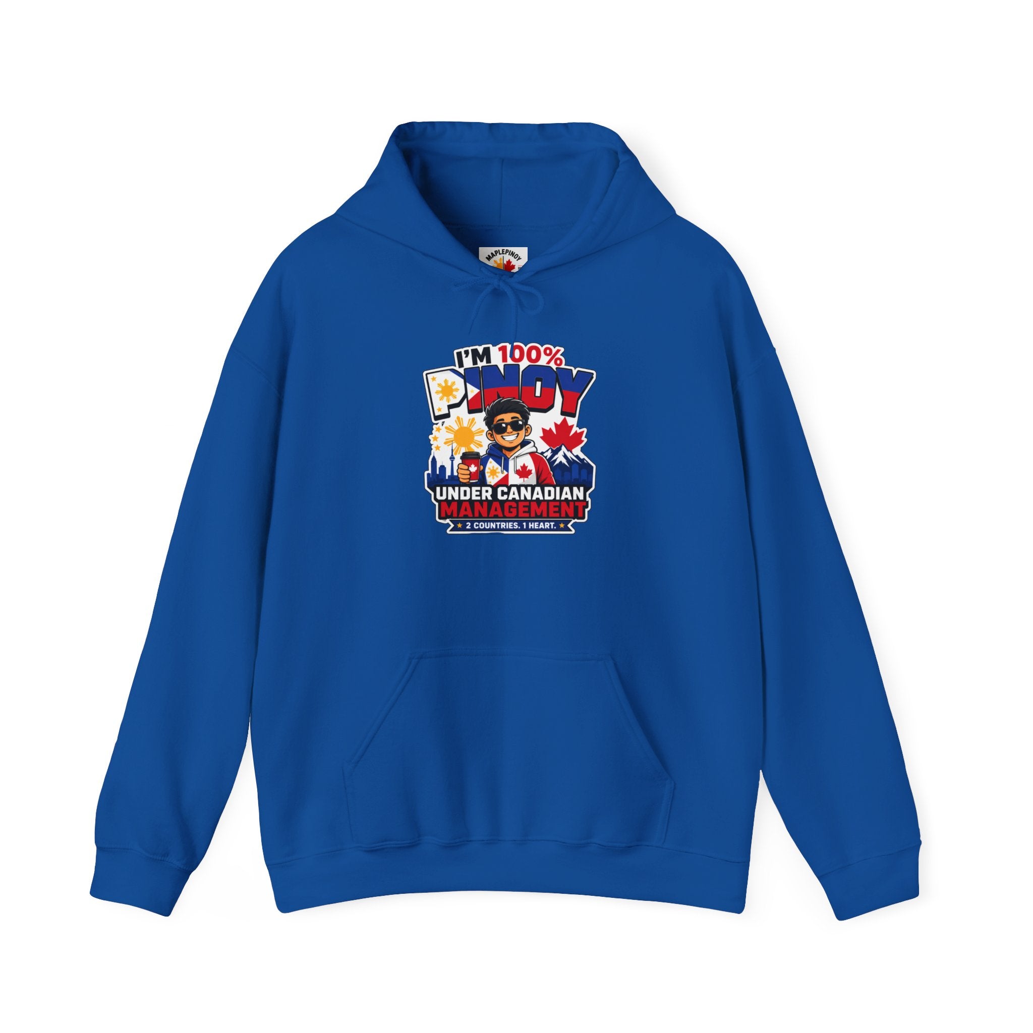 100% Pinoy, Under Canadian Management — Funny Filipino Hoodie