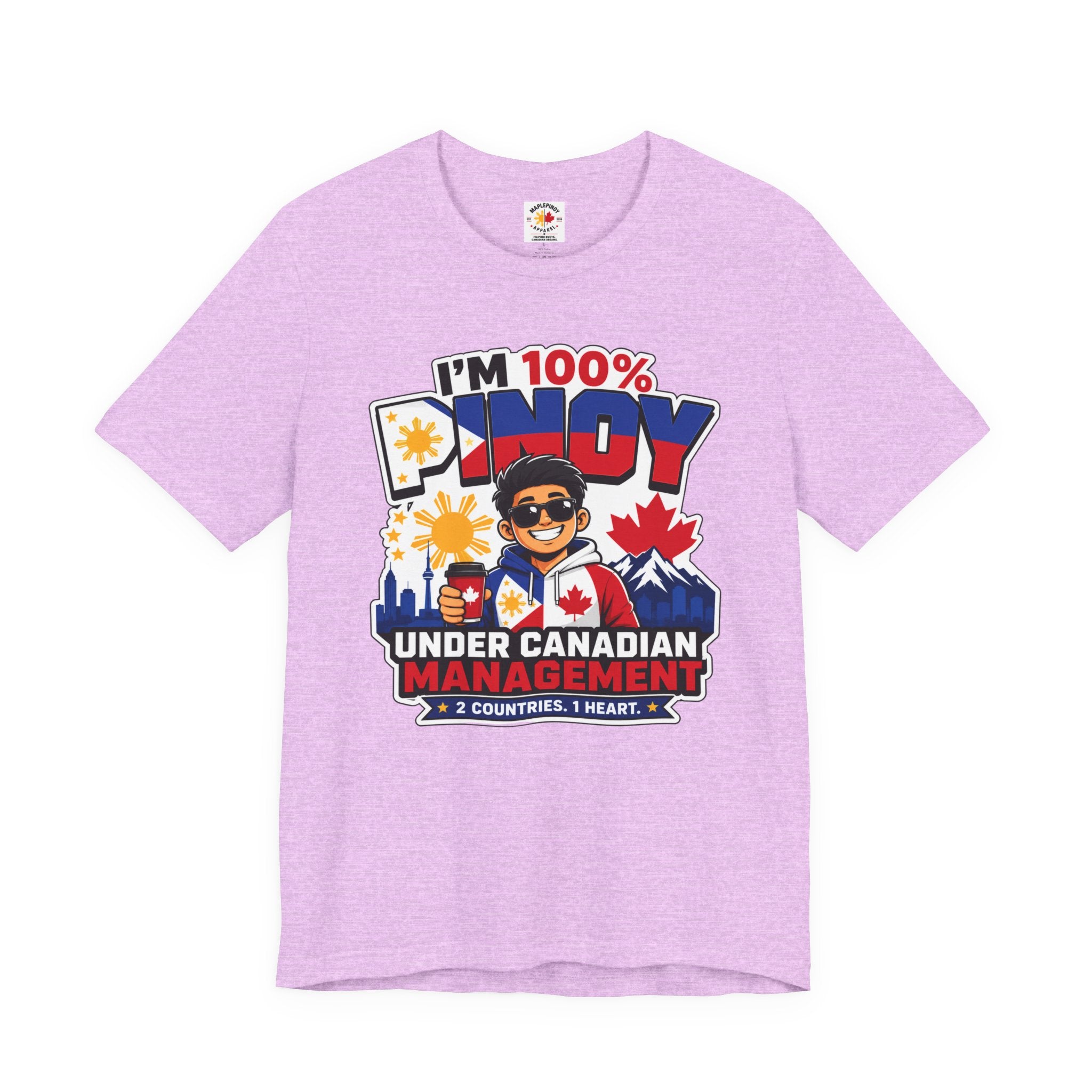 100% Pinoy, Under Canadian Management — Funny Filipino Canadian Tee