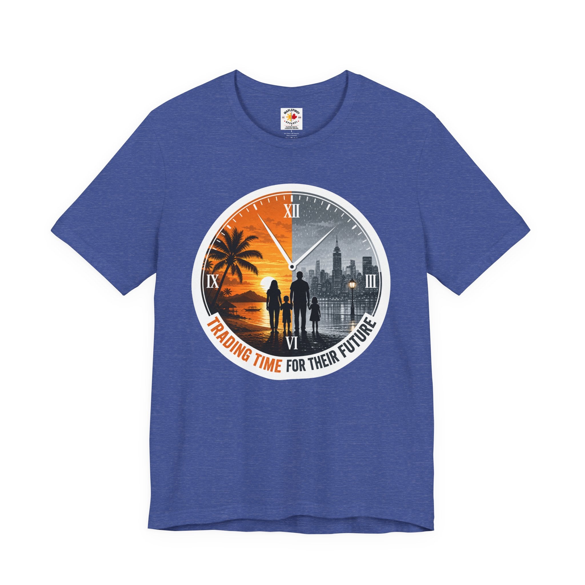 Trading Time for Their Future Filipino OFW T-Shirt — Pinoy Caregiver Tribute