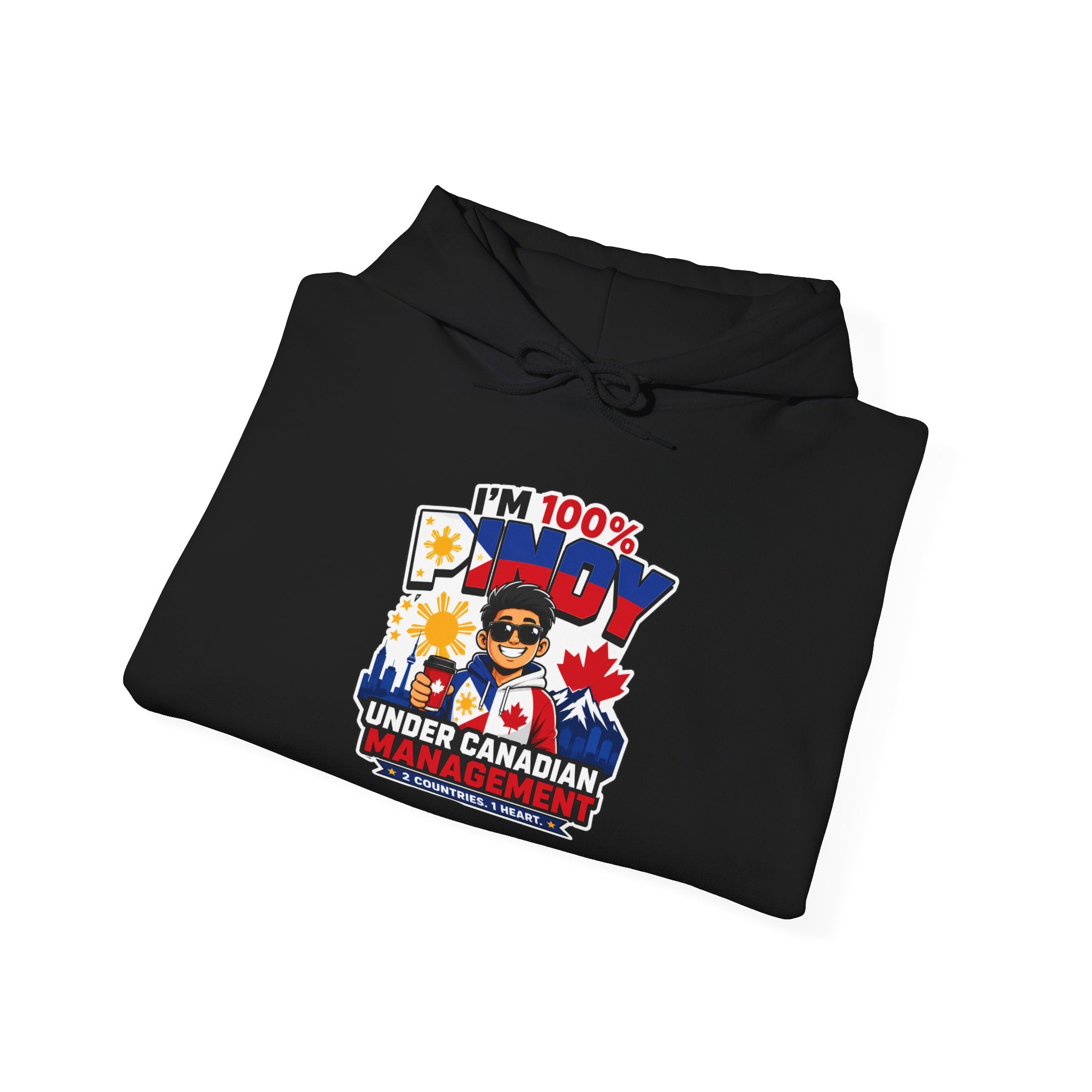 100% Pinoy, Under Canadian Management — Funny Filipino Hoodie