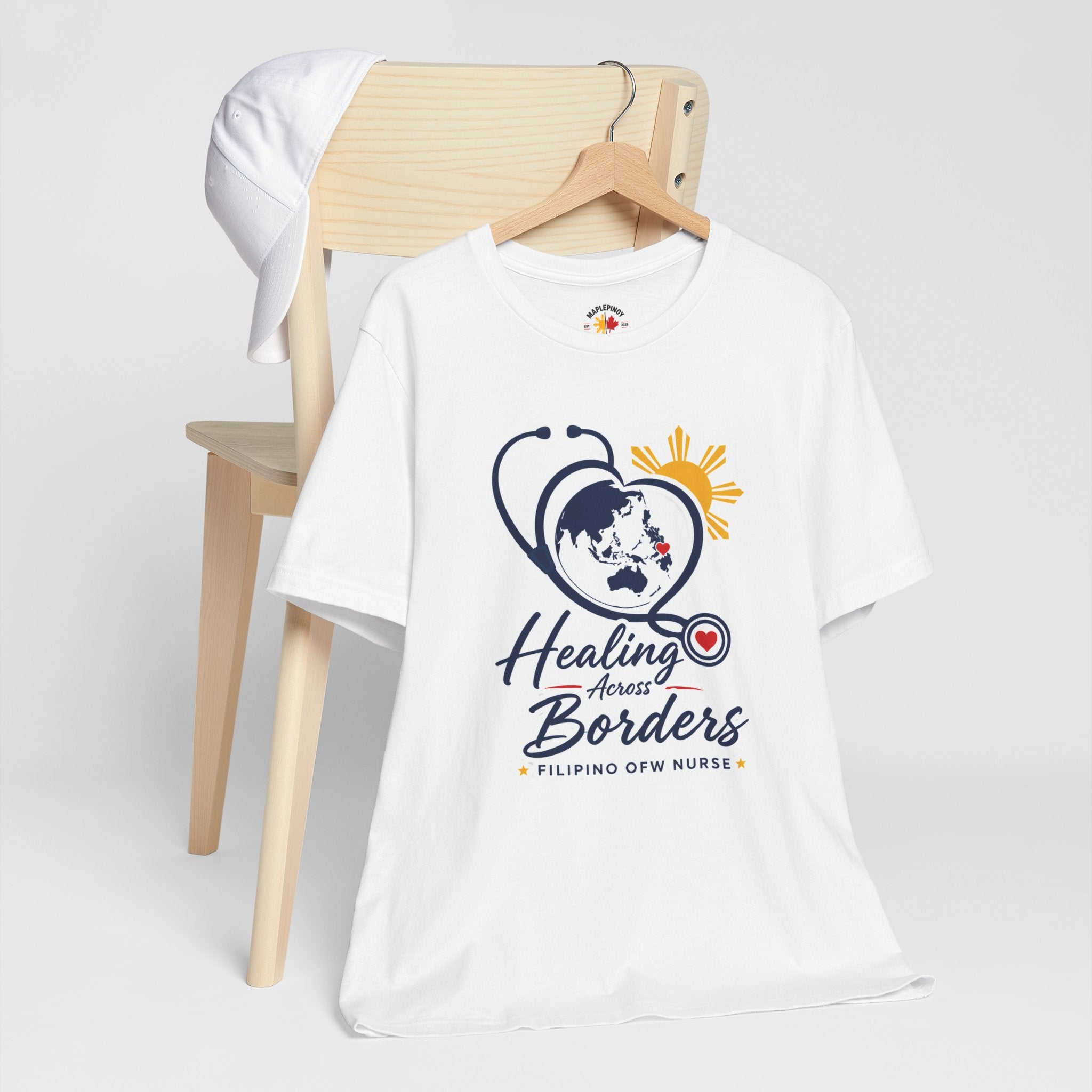 Healing Across Borders Filipino OFW Nurse T-Shirt