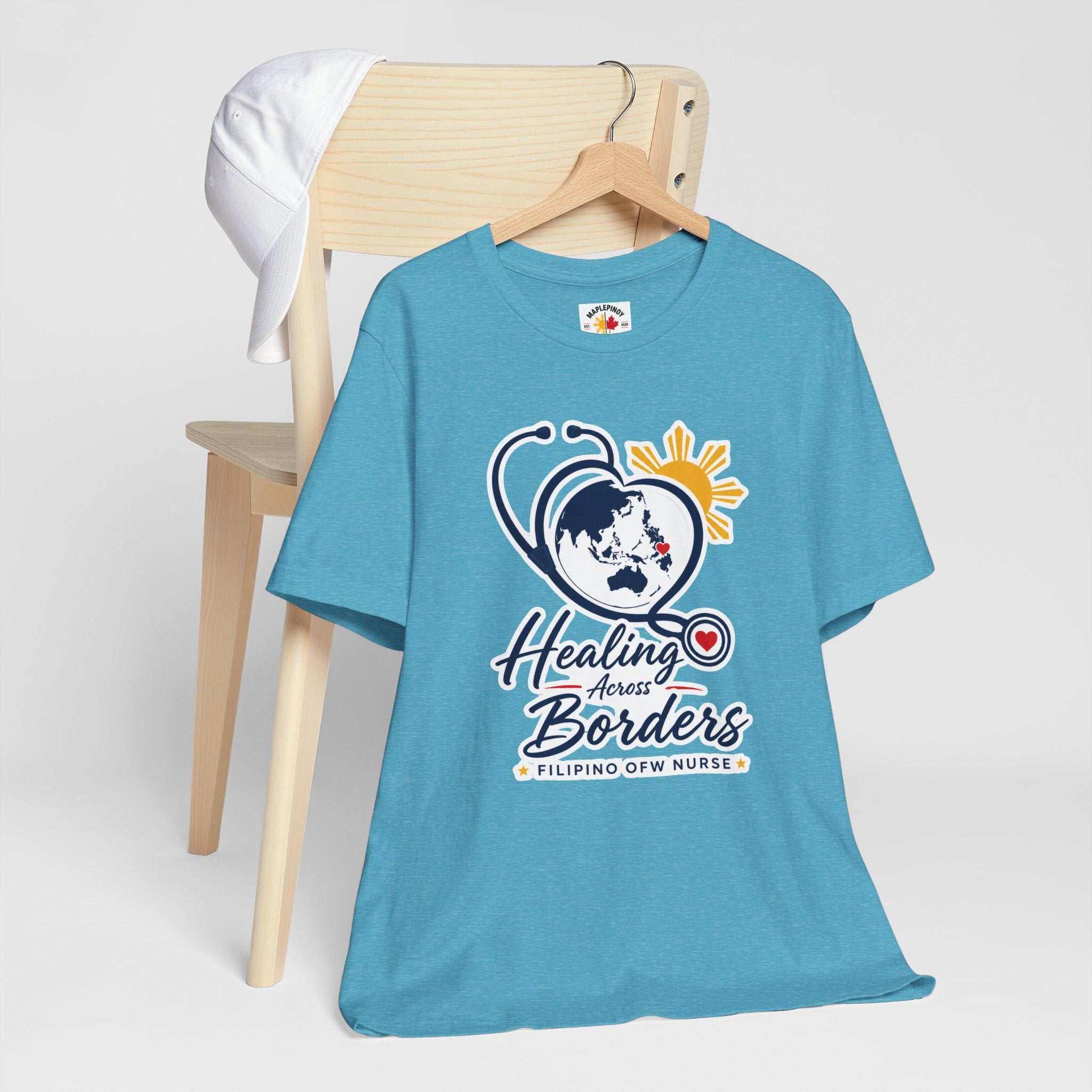 Healing Across Borders Filipino OFW Nurse T-Shirt