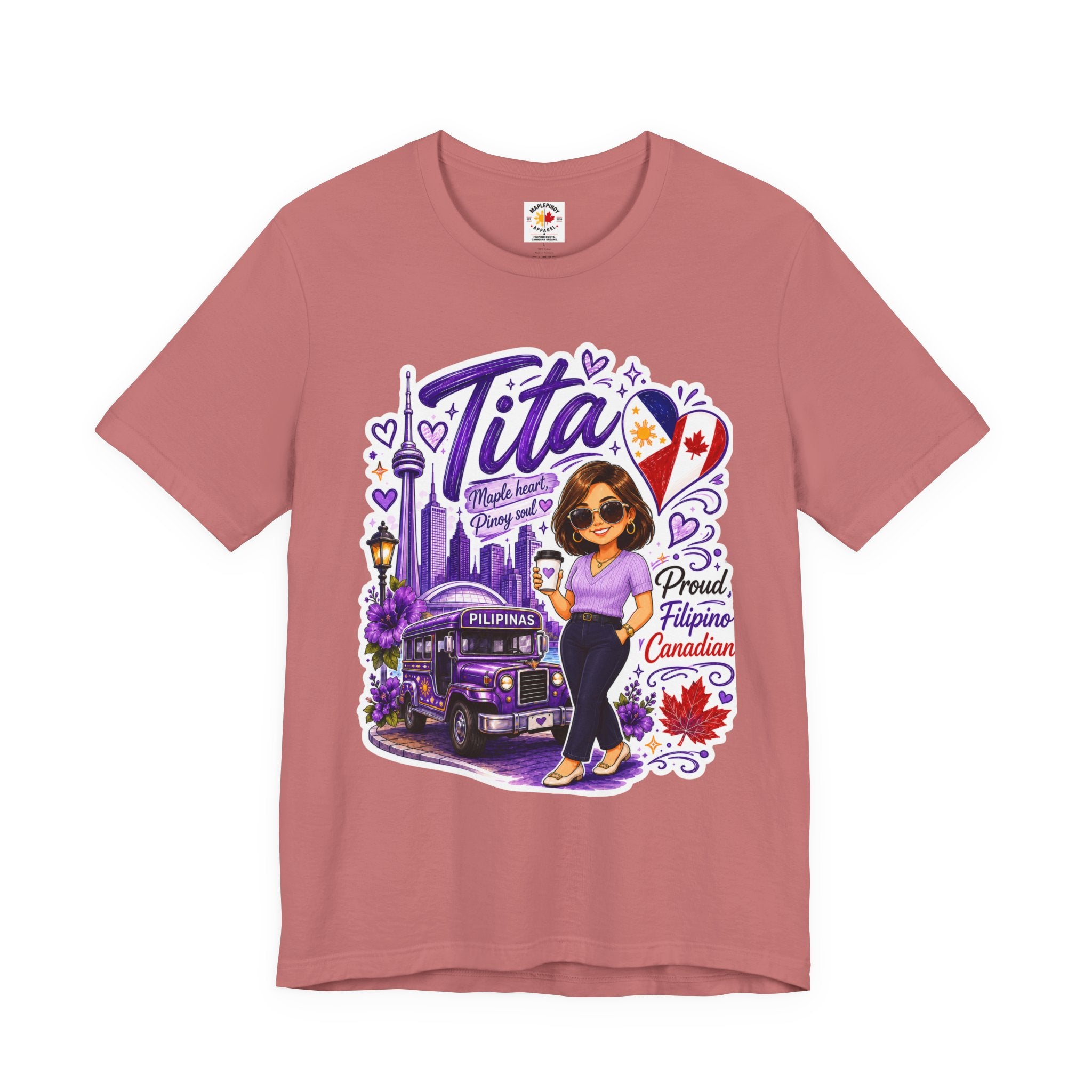 Tita Proud Filipino Canadian T-Shirt – Maple Heart Pinoy Soul Tee