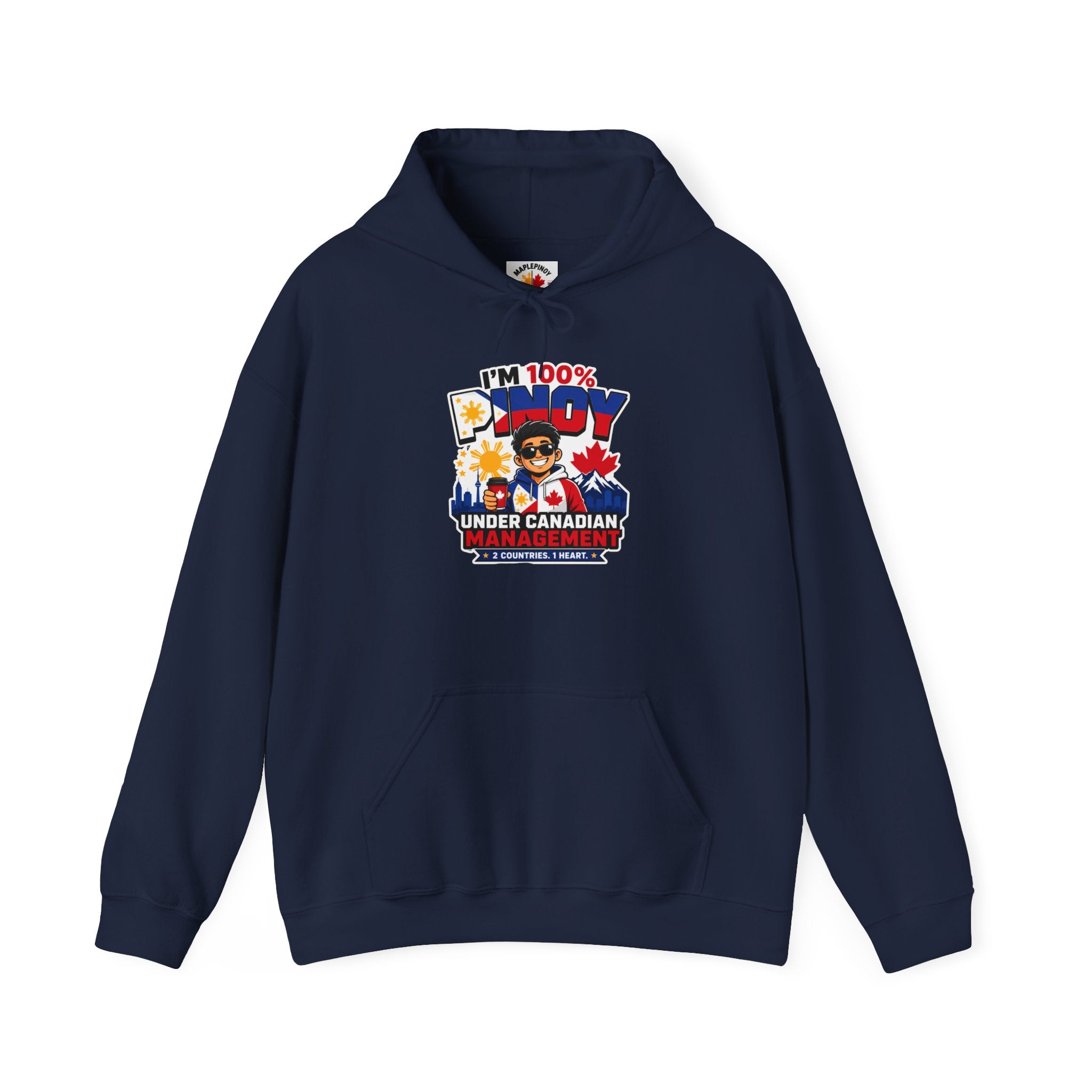 100% Pinoy, Under Canadian Management — Funny Filipino Hoodie