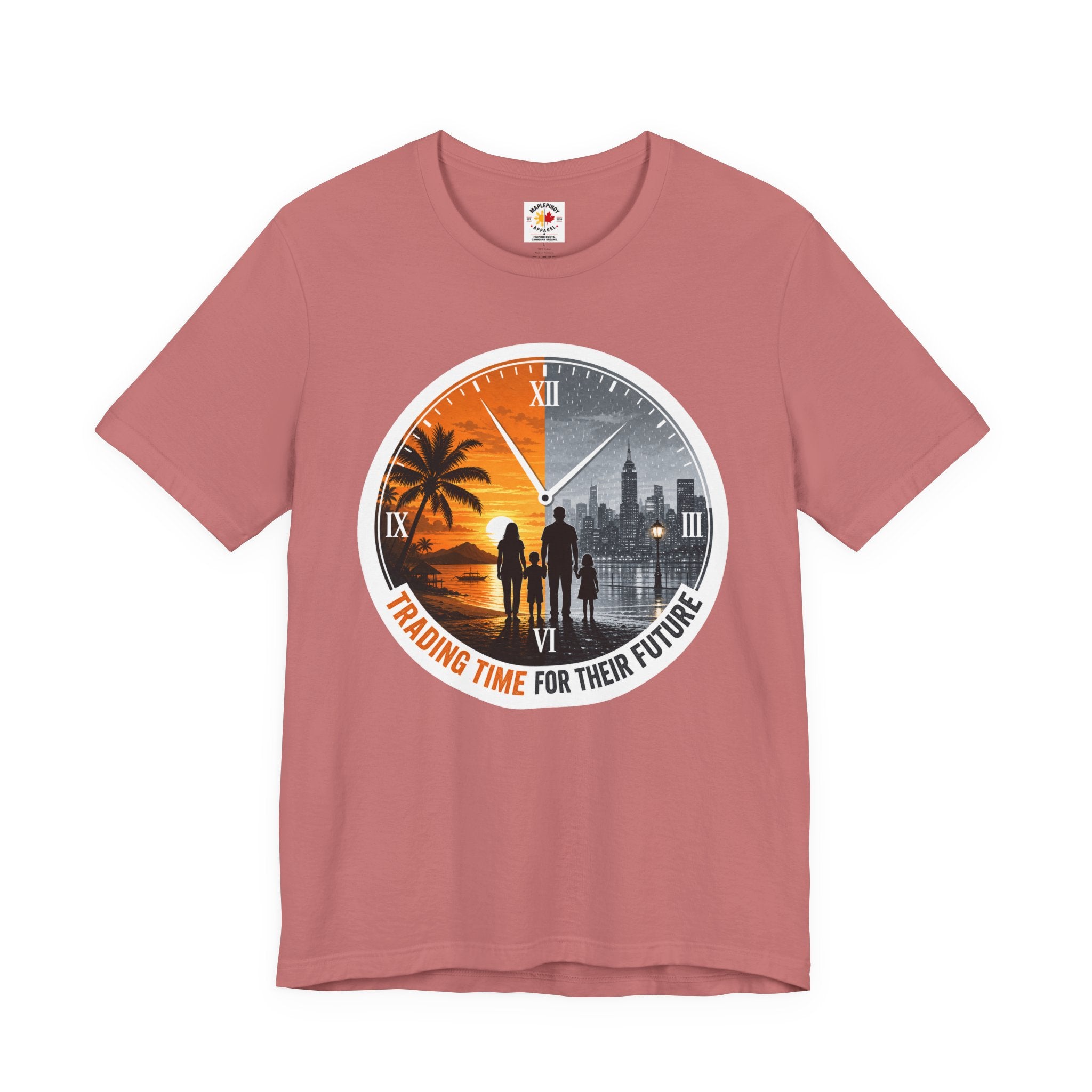 Trading Time for Their Future Filipino OFW T-Shirt — Pinoy Caregiver Tribute
