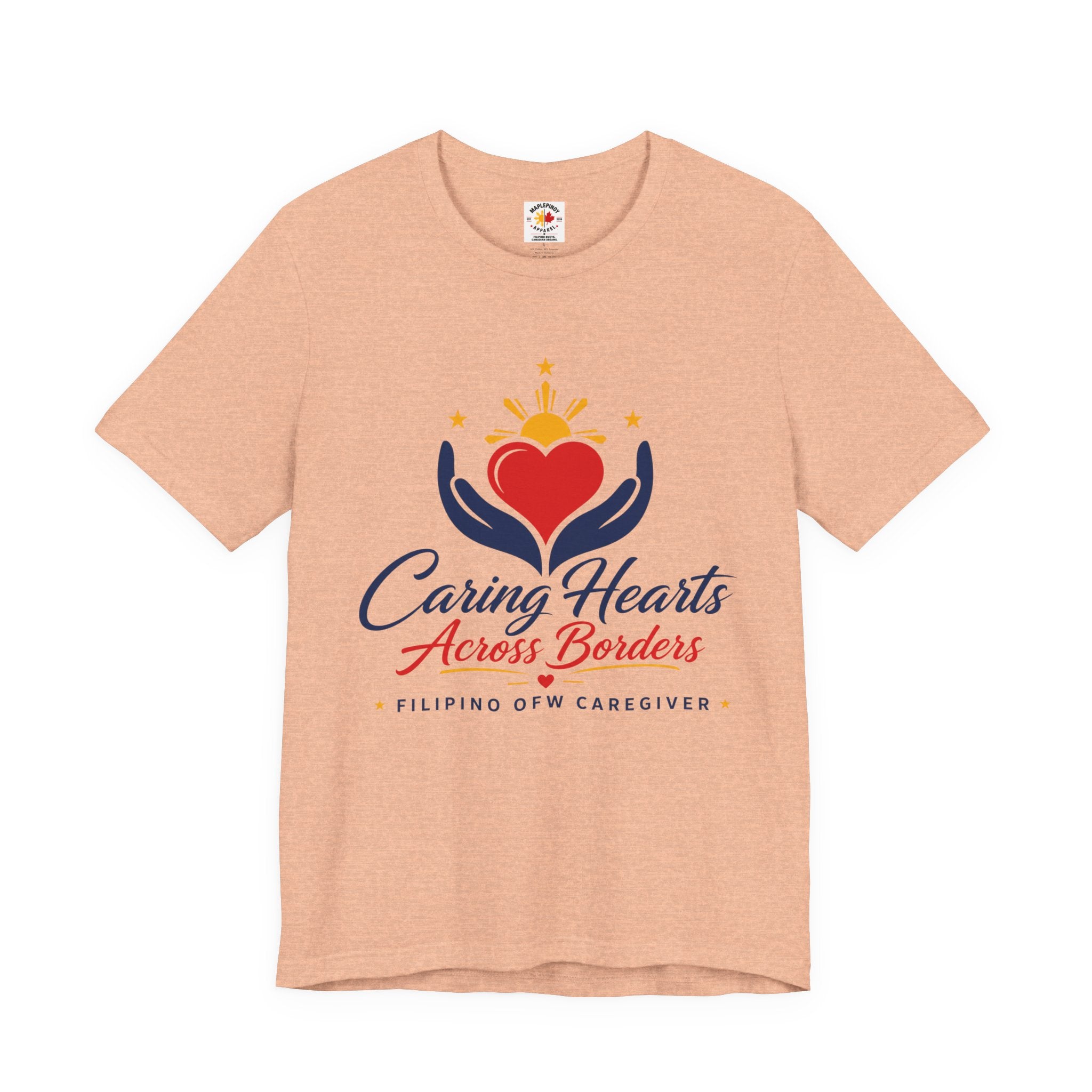 Caring Hearts Across Borders Filipino OFW Caregiver T-Shirt