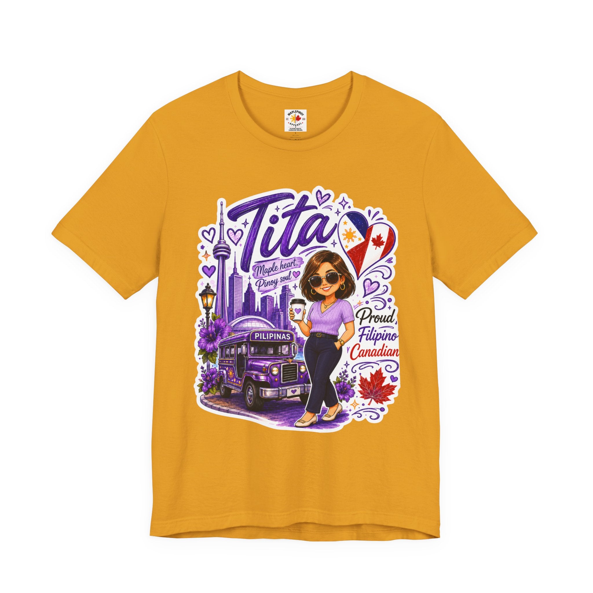 Tita Proud Filipino Canadian T-Shirt – Maple Heart Pinoy Soul Tee