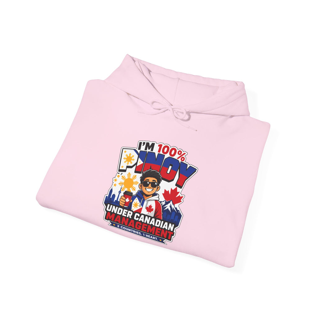 100% Pinoy, Under Canadian Management — Funny Filipino Hoodie