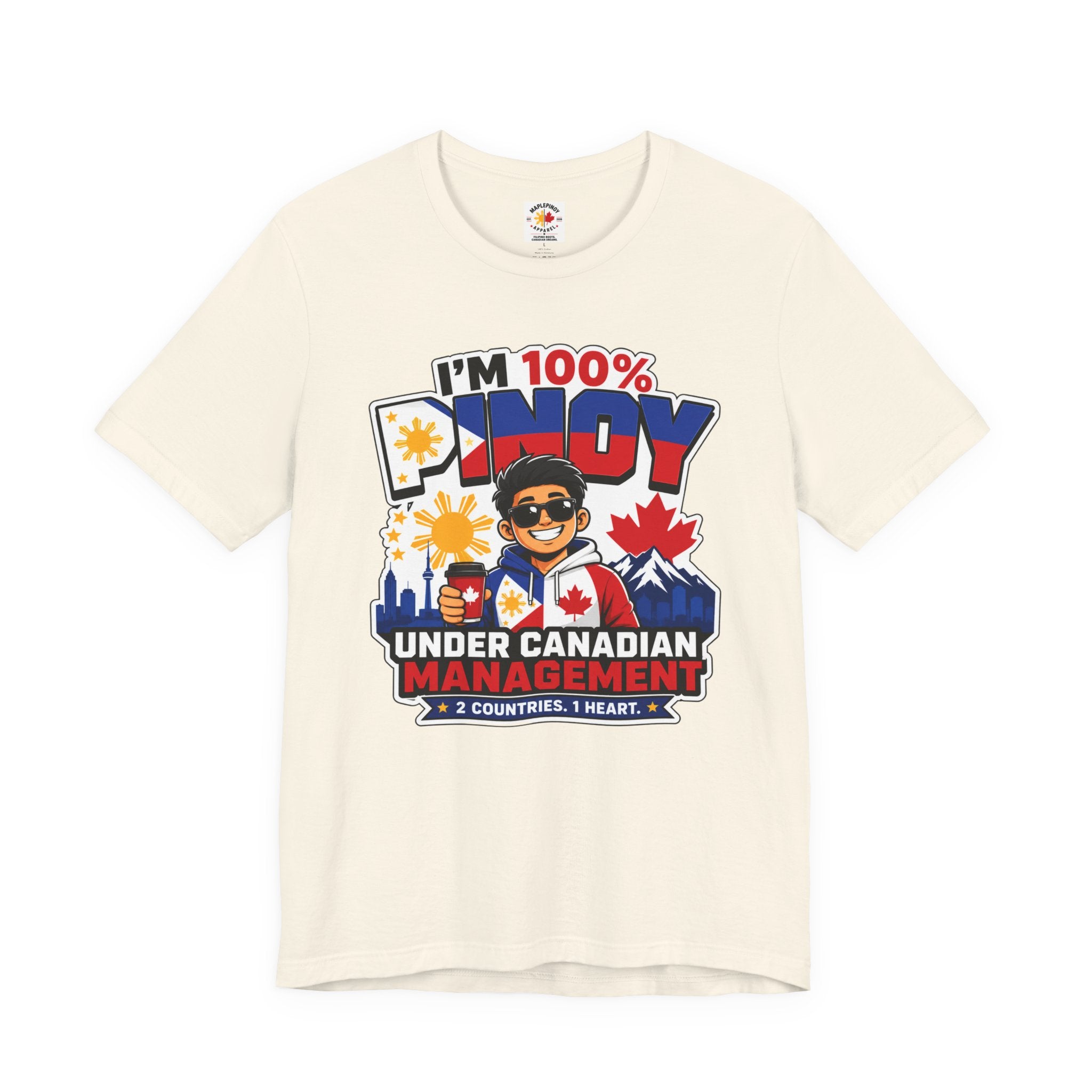 100% Pinoy, Under Canadian Management — Funny Filipino Canadian Tee