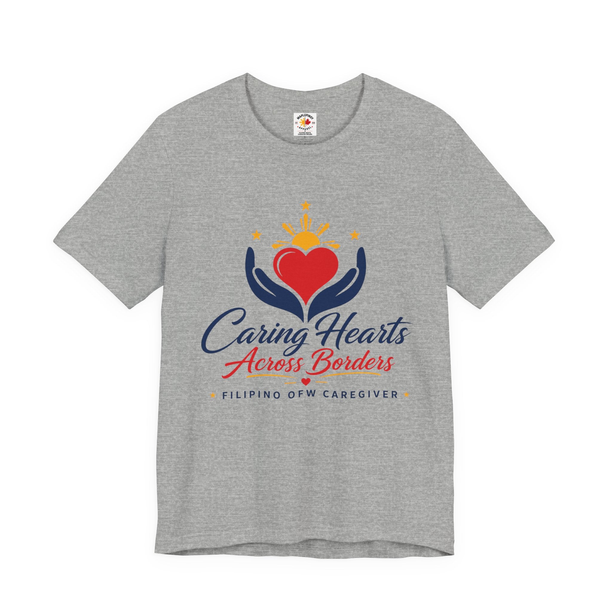 Caring Hearts Across Borders Filipino OFW Caregiver T-Shirt